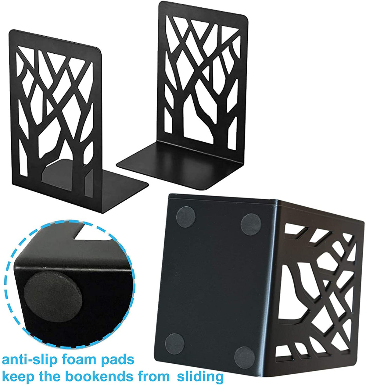 MSDADA Book Ends, Bookends, Book Ends for Shelves, Bookends for Shelves, Book Ends for Heavy Books