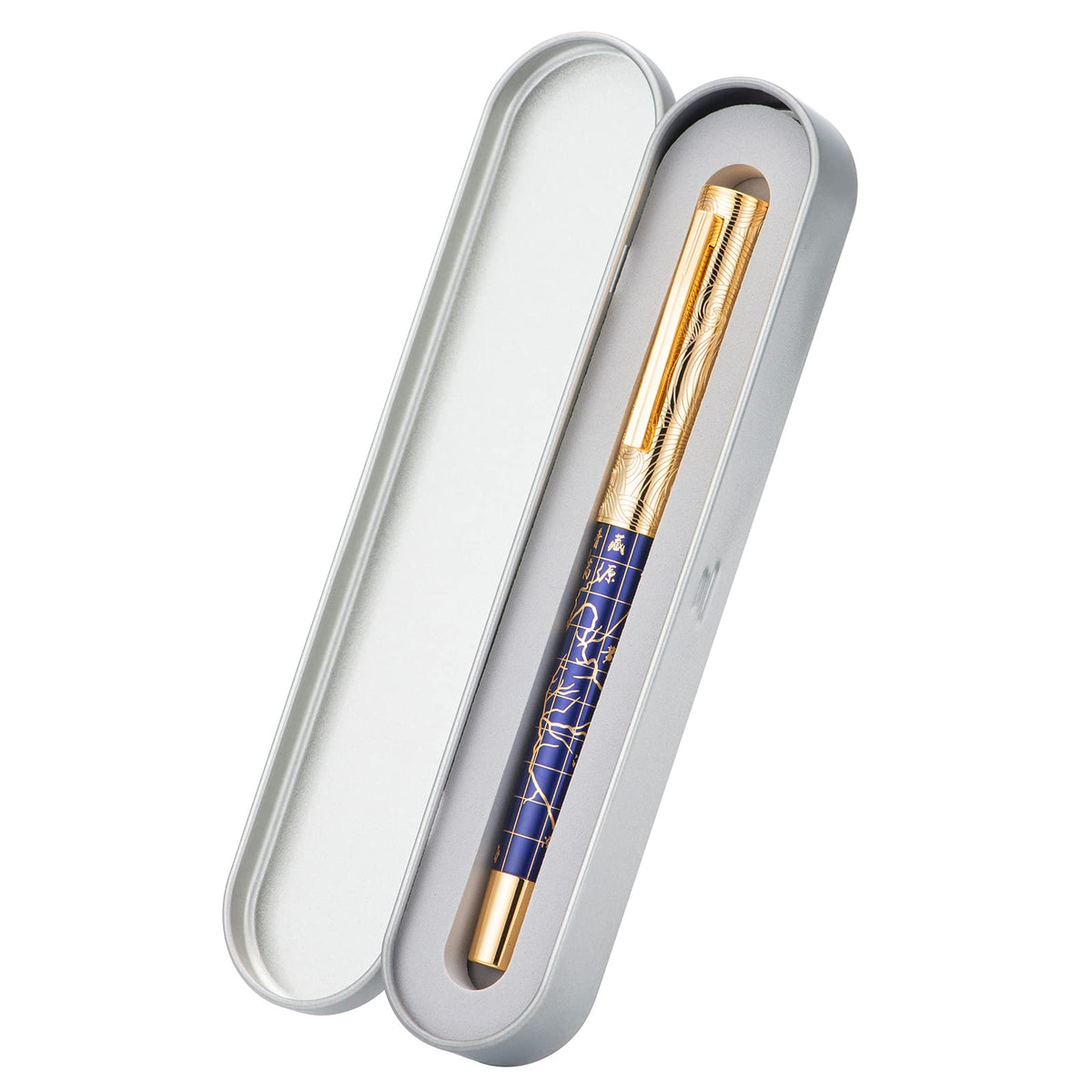 HONG DIAN 8041 Qinghai-Tibet Plateau Souvenir Fountain Pen, Iridum Fine Golden Nib with Metal Pen