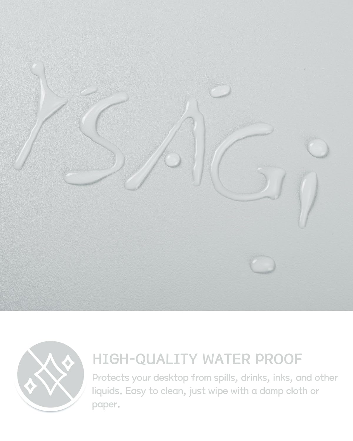 YSAGi Non-Slip Leather Desk Pad L Size, Waterproof Laptop Computer Desk Keyboard Mat, Table