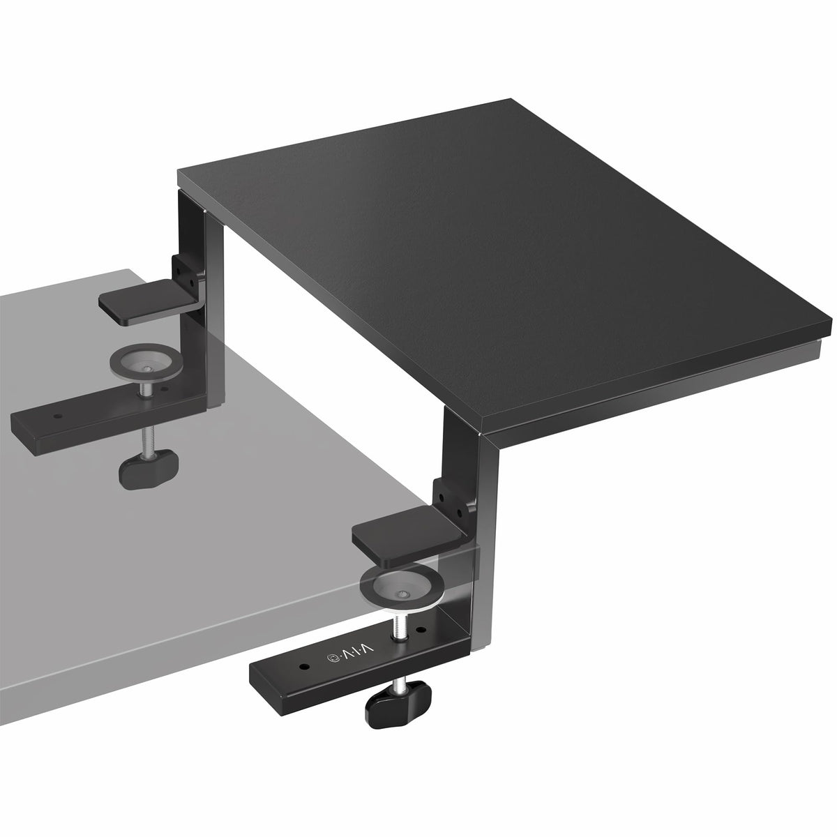 VIVO Black Clamp-on 15 in Desk Extension Shelf, DESK-SHELF15B
