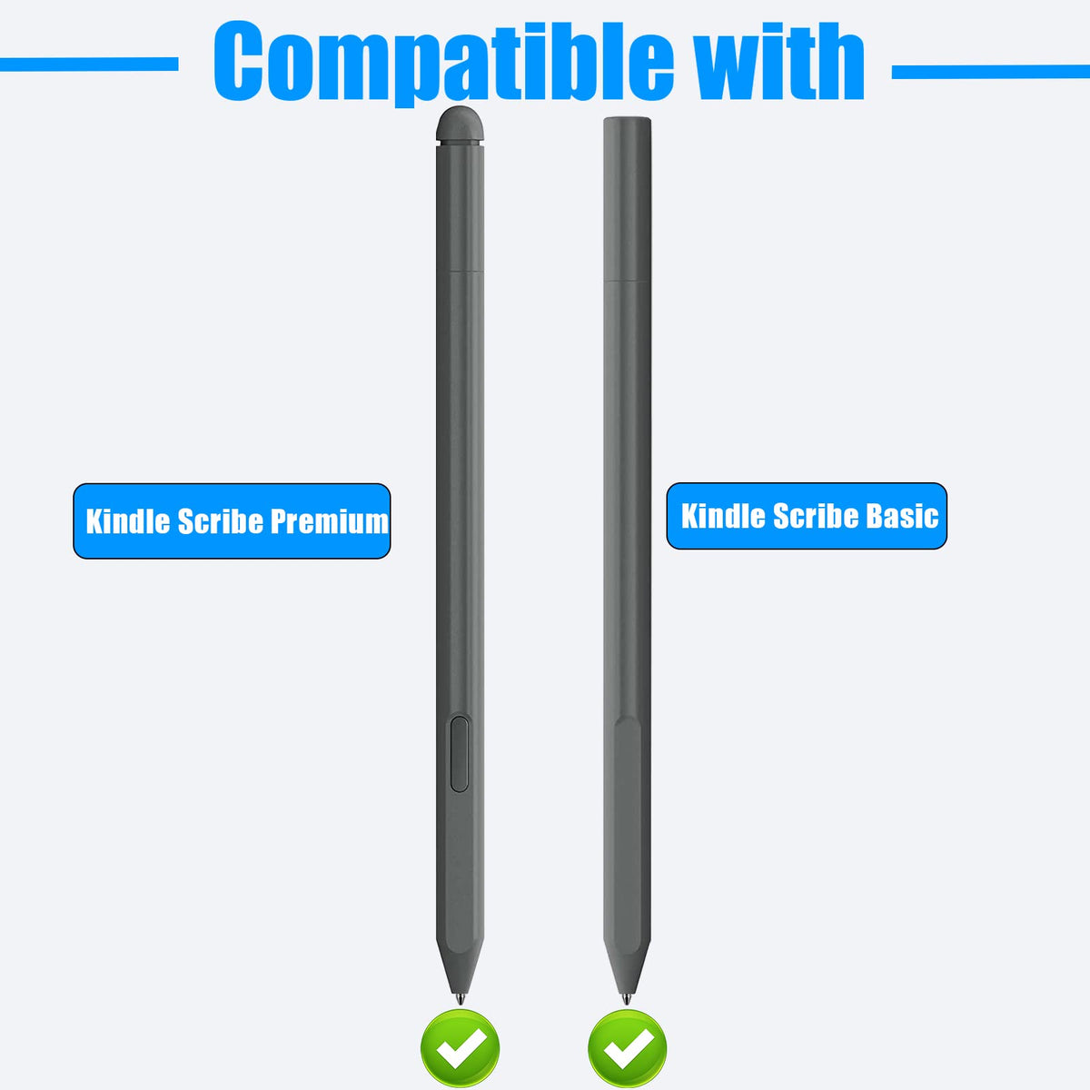 No Wore Out Titanium Alloy Replacement Fine Tips fit for Kindle Scribe Basic and Premium Pens