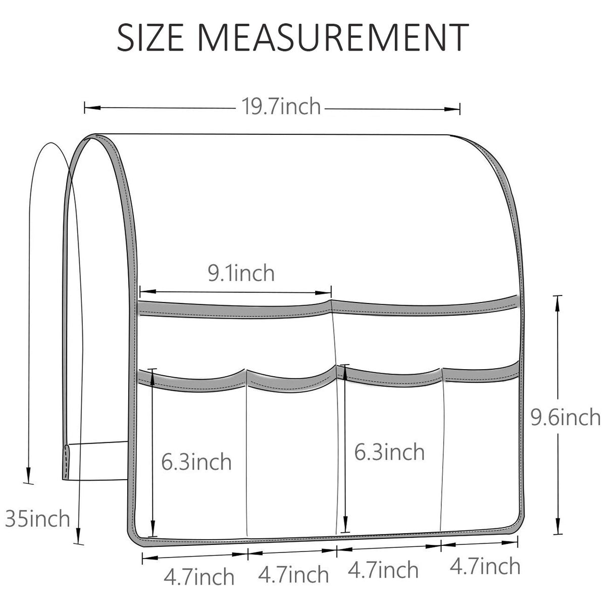 FLYILY Sofa Armrest Organizer Non-Slip Arm Chair Hanging Caddy Remote Control Holder for Magazine