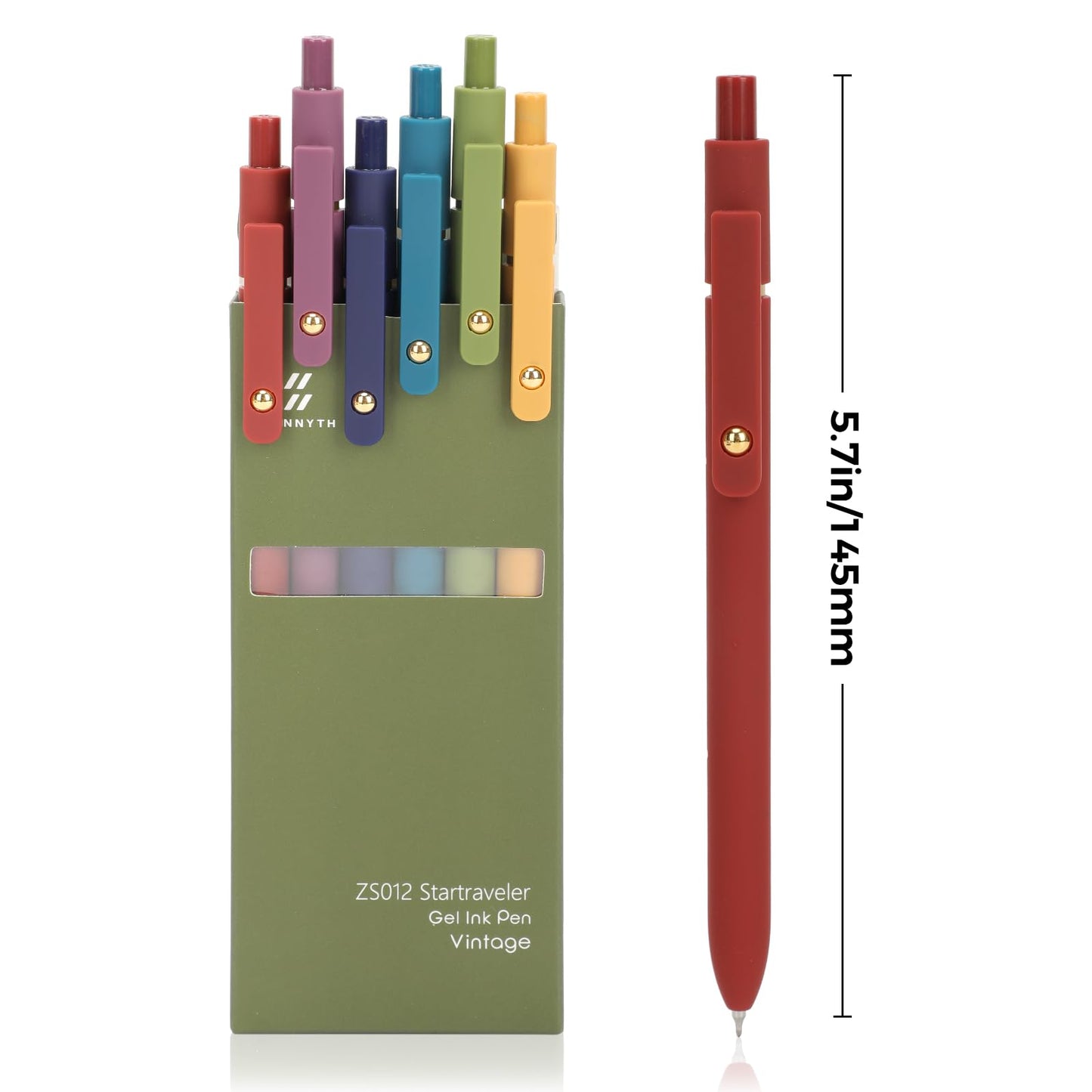 Ddaowanx Gel Pens Set,12 Pcs 0.5mm Retractable Quick Dry Black Ink Pens