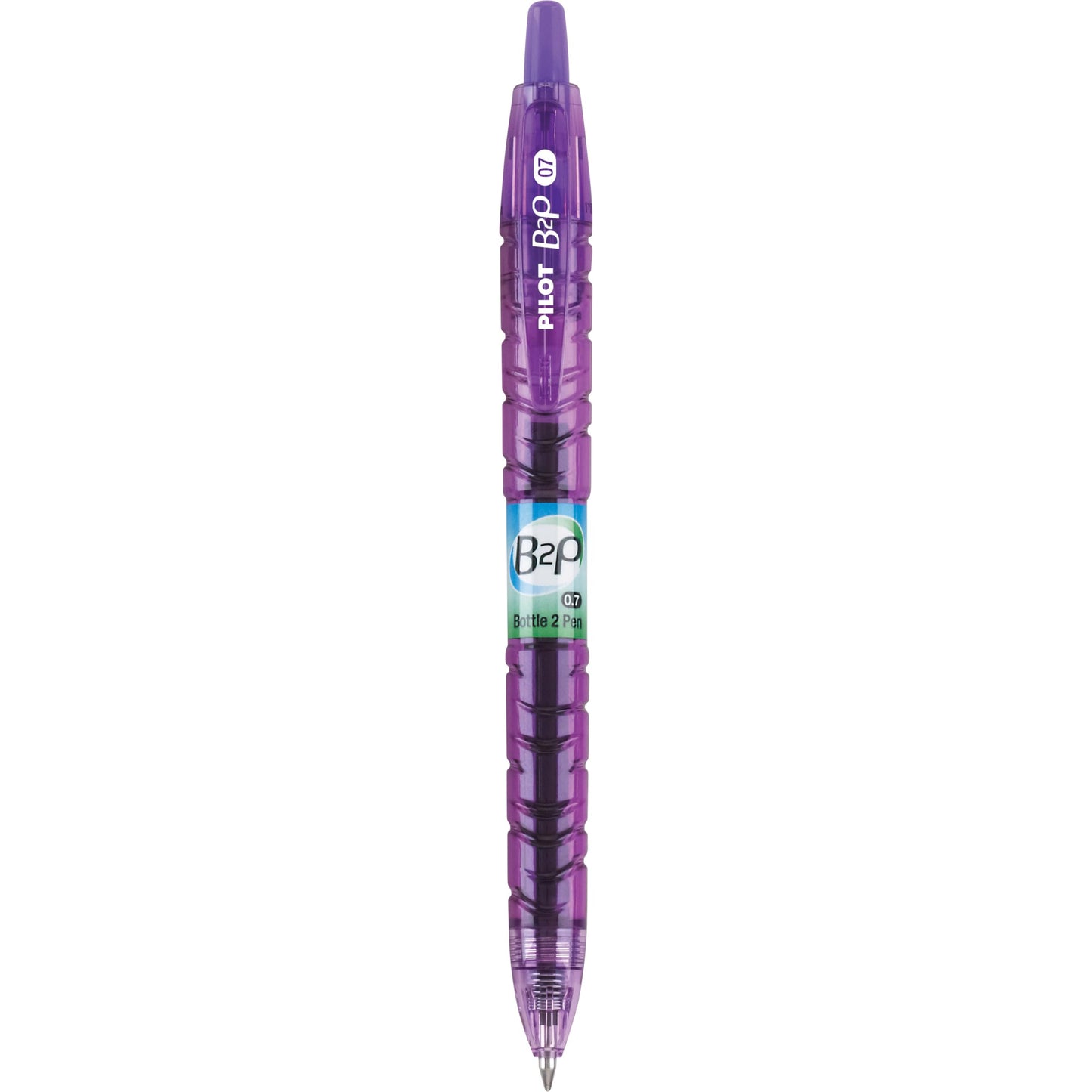 PILOT B2P Colors Gel Pen, Fine Point 0.7mm, Purple, 12-Pack