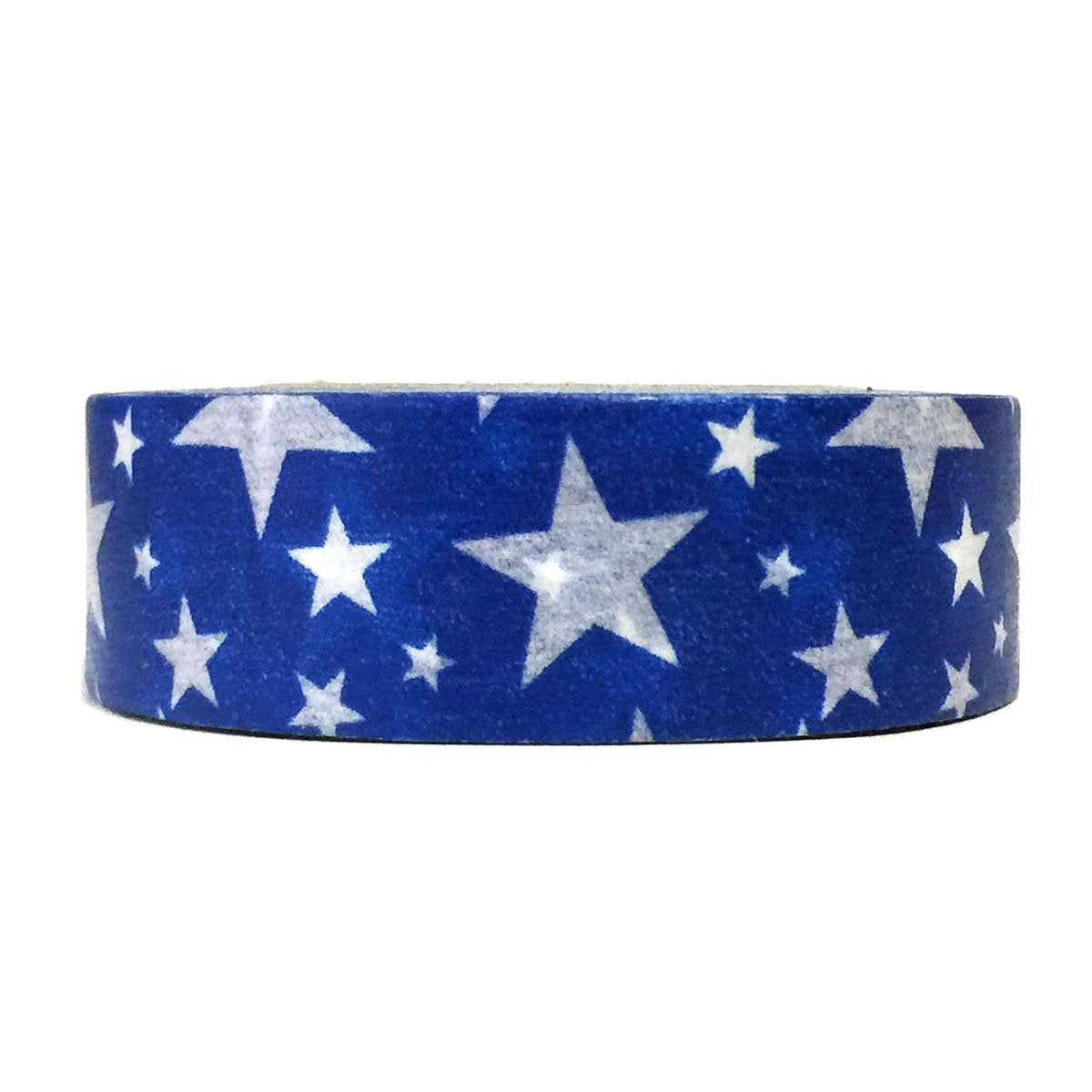 allydrew Decorative Washi Masking Tape, Royal Blue Stars
