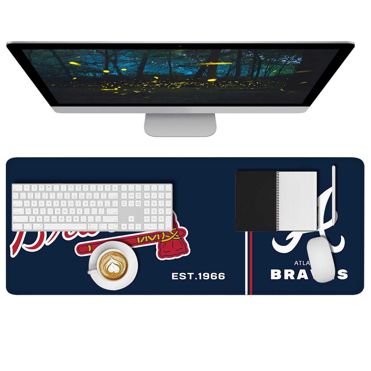 Baseball Mouse Pad Extended Large Gaming Desk Pad 31.5 x 11.8 Inch, XL Mousepad Topographic Mouse