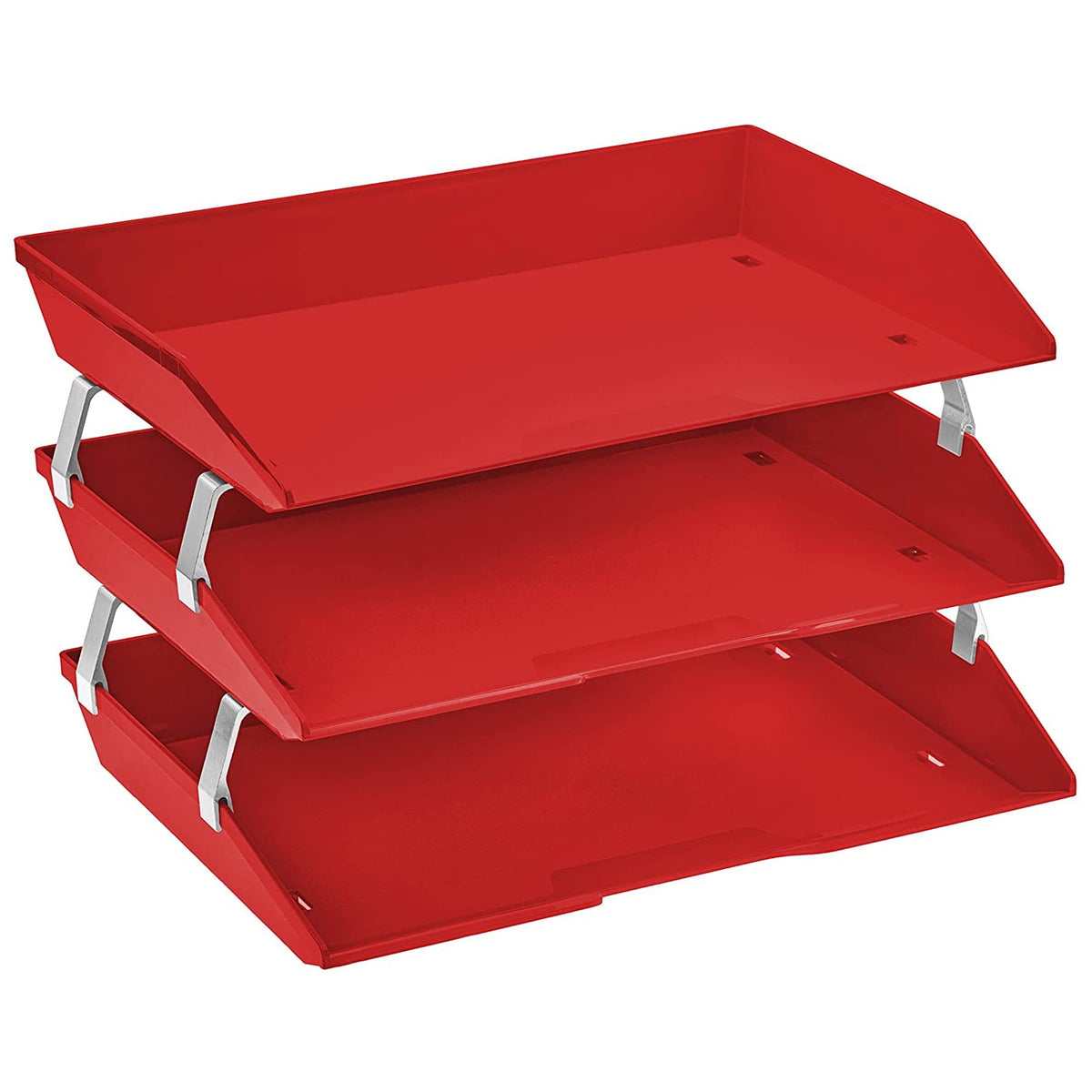 Acrimet Facility 3 Tier Letter Tray, Side Load, Letter Size/A4, Desktop File Organizer, Plastic