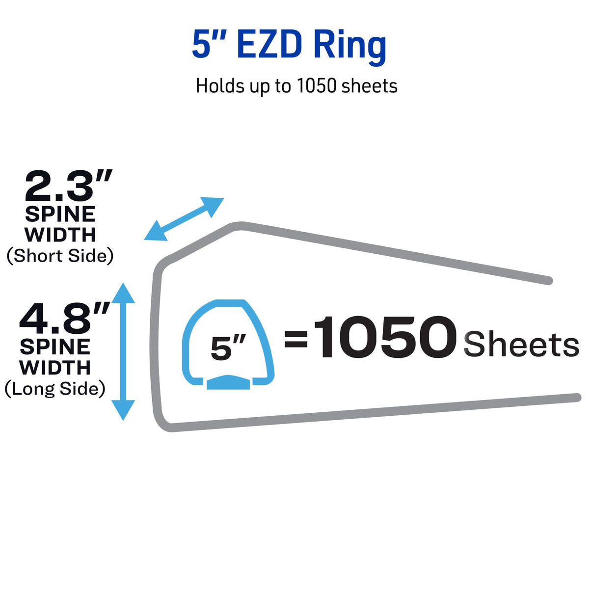 Avery Heavy-Duty 3 Ring Binder, 5" EZD Rings, 1 Black Binder