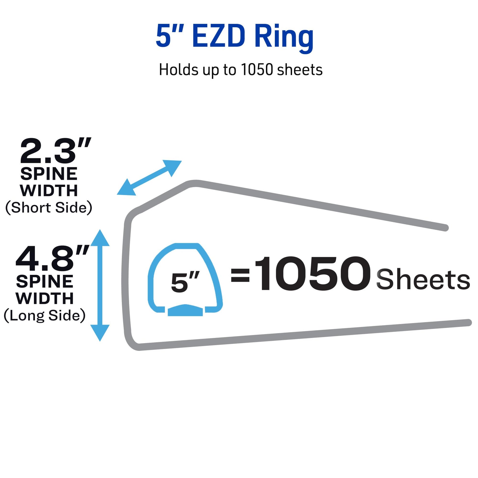 Avery Heavy-Duty 3 Ring Binder, 5" EZD Rings, 1 Black Binder