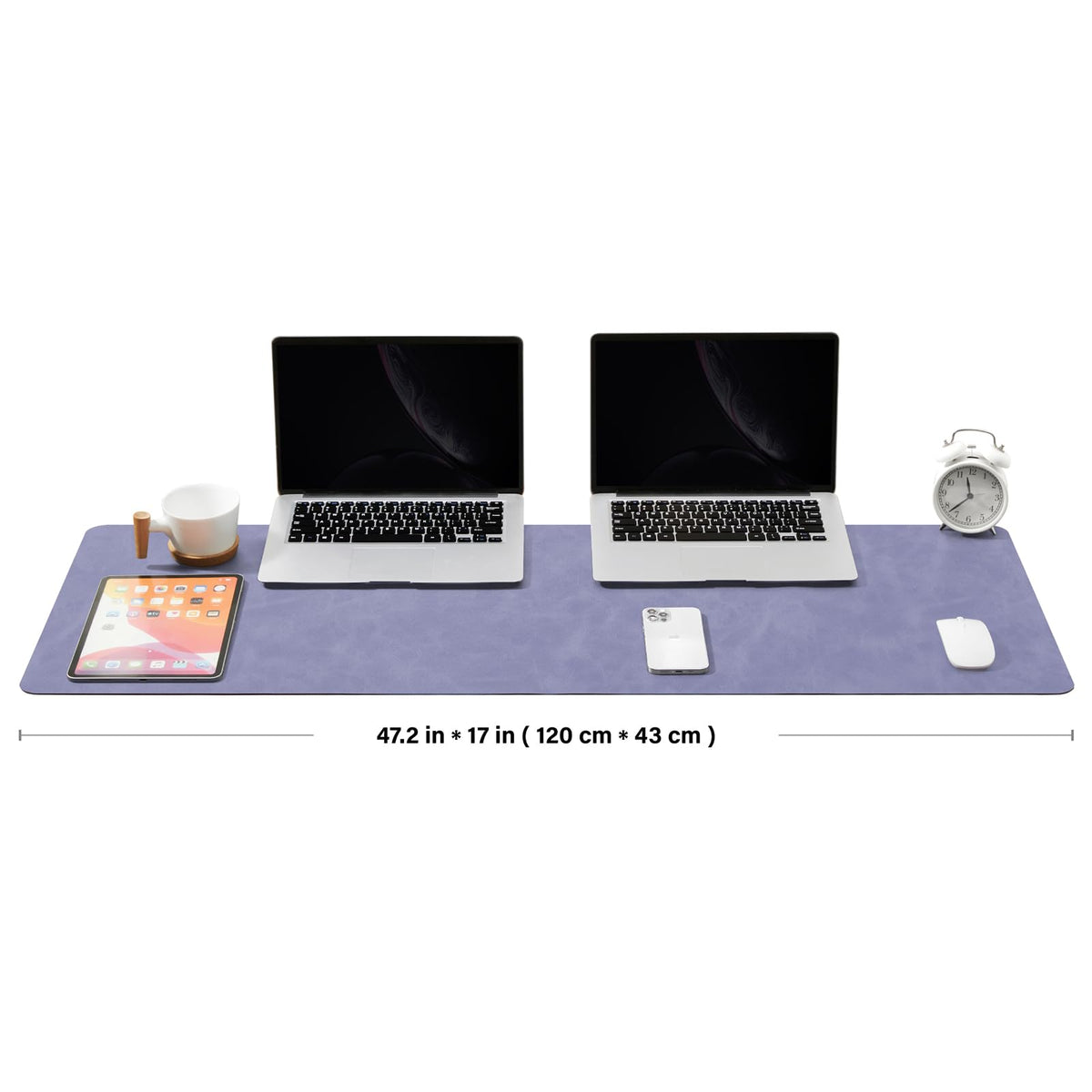 Distressed Leather Desk Mat - Non-Slip PU Desk Pad for Office and Home - Desk Organization and