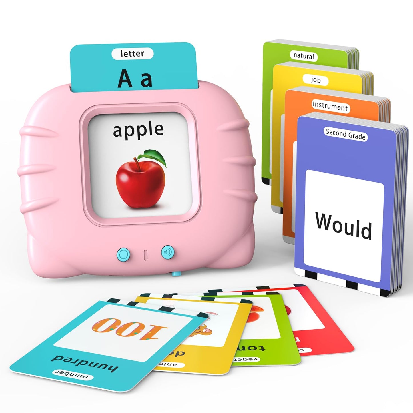 Lapare Audible Flash Cards Toys for Toddlers 2 3 4 5 6, Learn ABC Letters, Numbers