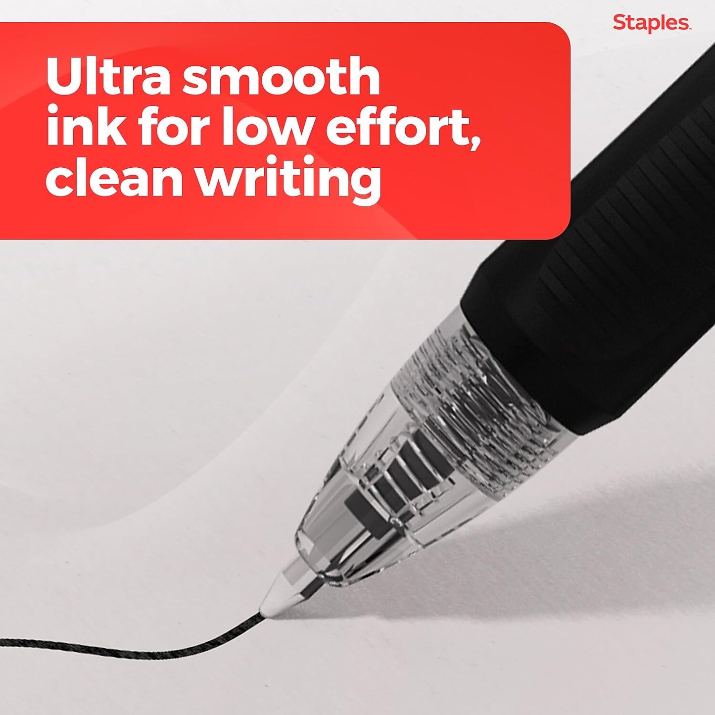 Staples ProGel Retractable Gel Pens, Fine 0.7mm, Black Ink, 36-Pk