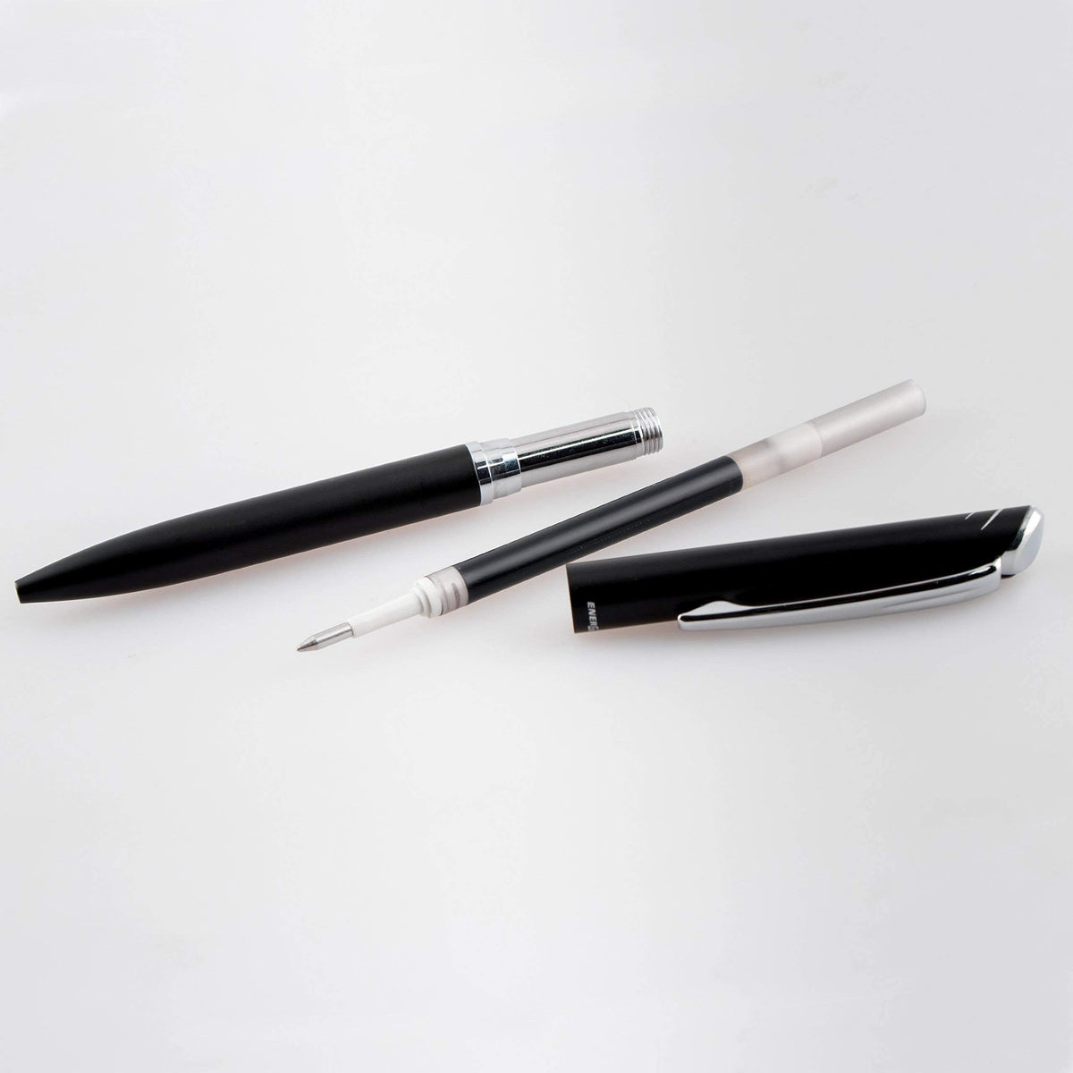 Pentel EnerGel Style Gel Pen, (0.7mm) Medium Line, Black Barrel, Black Ink, Gift Box w/Belly Band