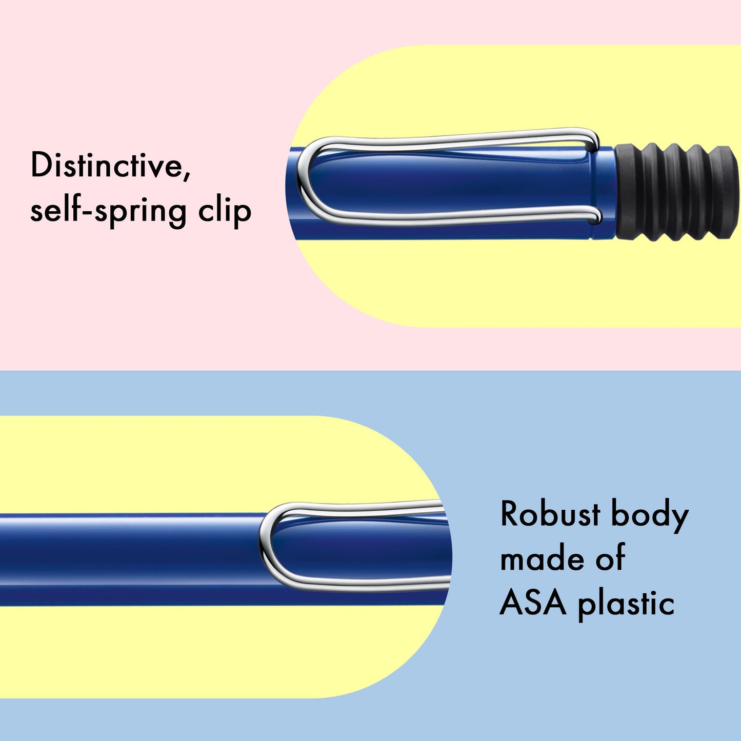 Lamy safari blue - Ballpoint Pen with ergonomic grip & line width M - for pleasant long writing