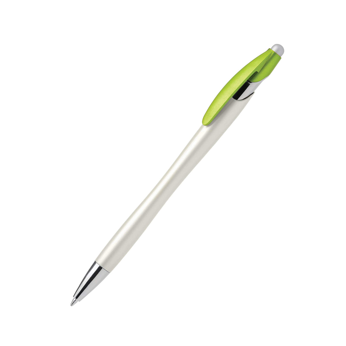 ExpressDesigns™ - Custom Pens with Stylus - The Pearl - Personalized Metallic Printed Name Pens