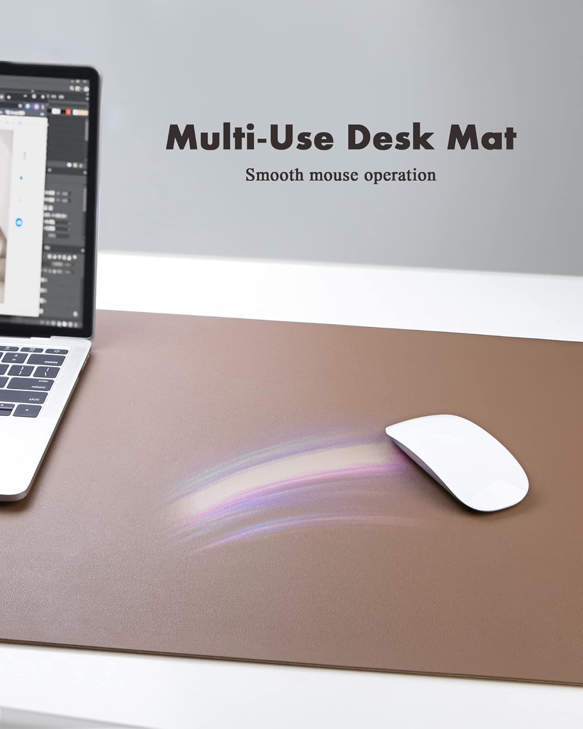 YSAGi Double-Sided Desk Pad, 35.4"x17"Leather Desk Mat, Eco Cork Desk Pad Protector,Large Mouse