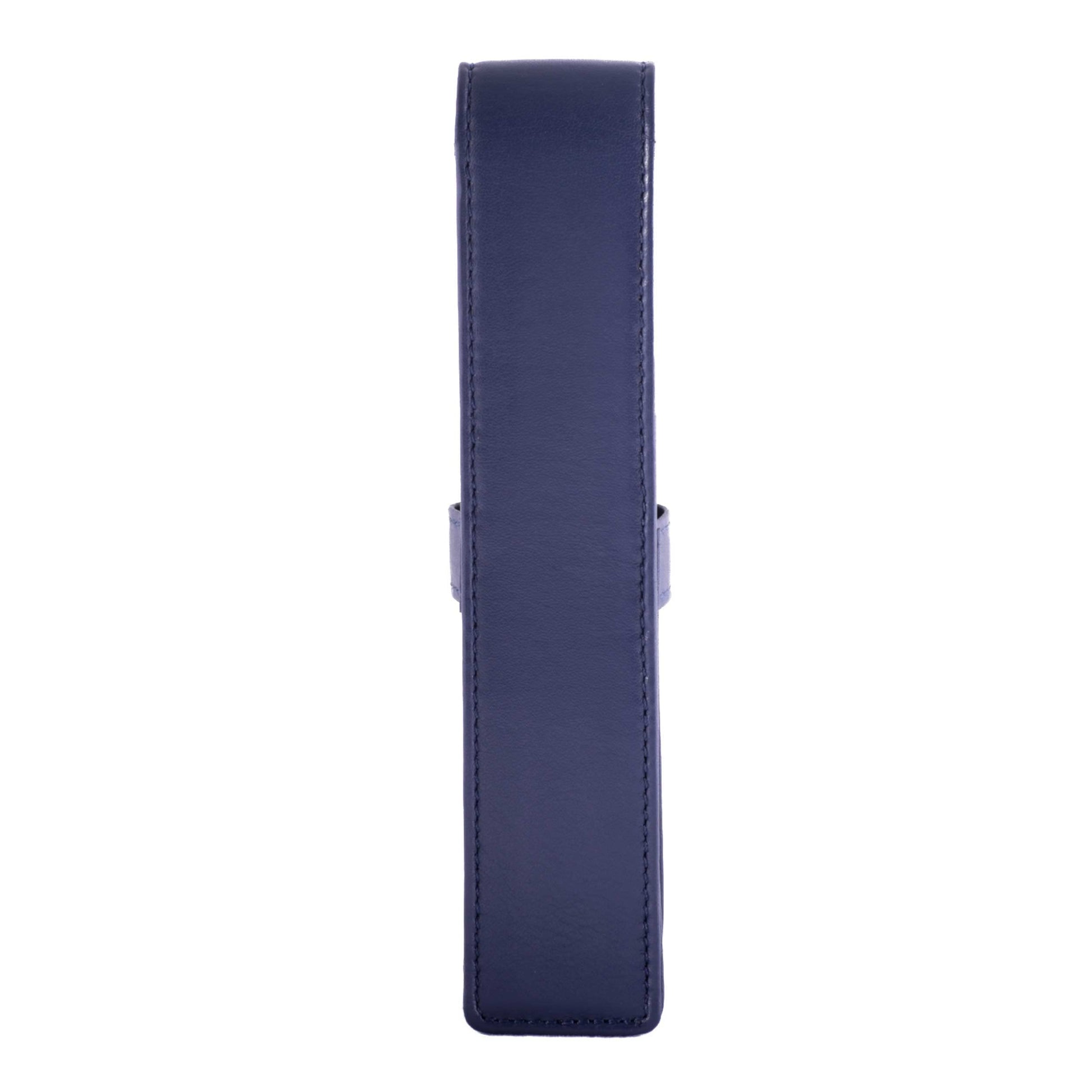 DiLoro Leather Single Pen Case Pencil Pouch Holder for One Fountain Ballpoint Rollerball Pen and