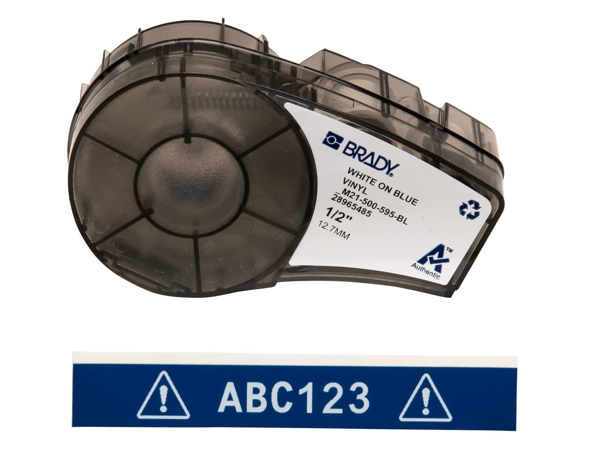 Brady Authentic (M21-500-595-BL) All-Weather Vinyl Label for Indoor/Outdoor ID, Lab and Equipment