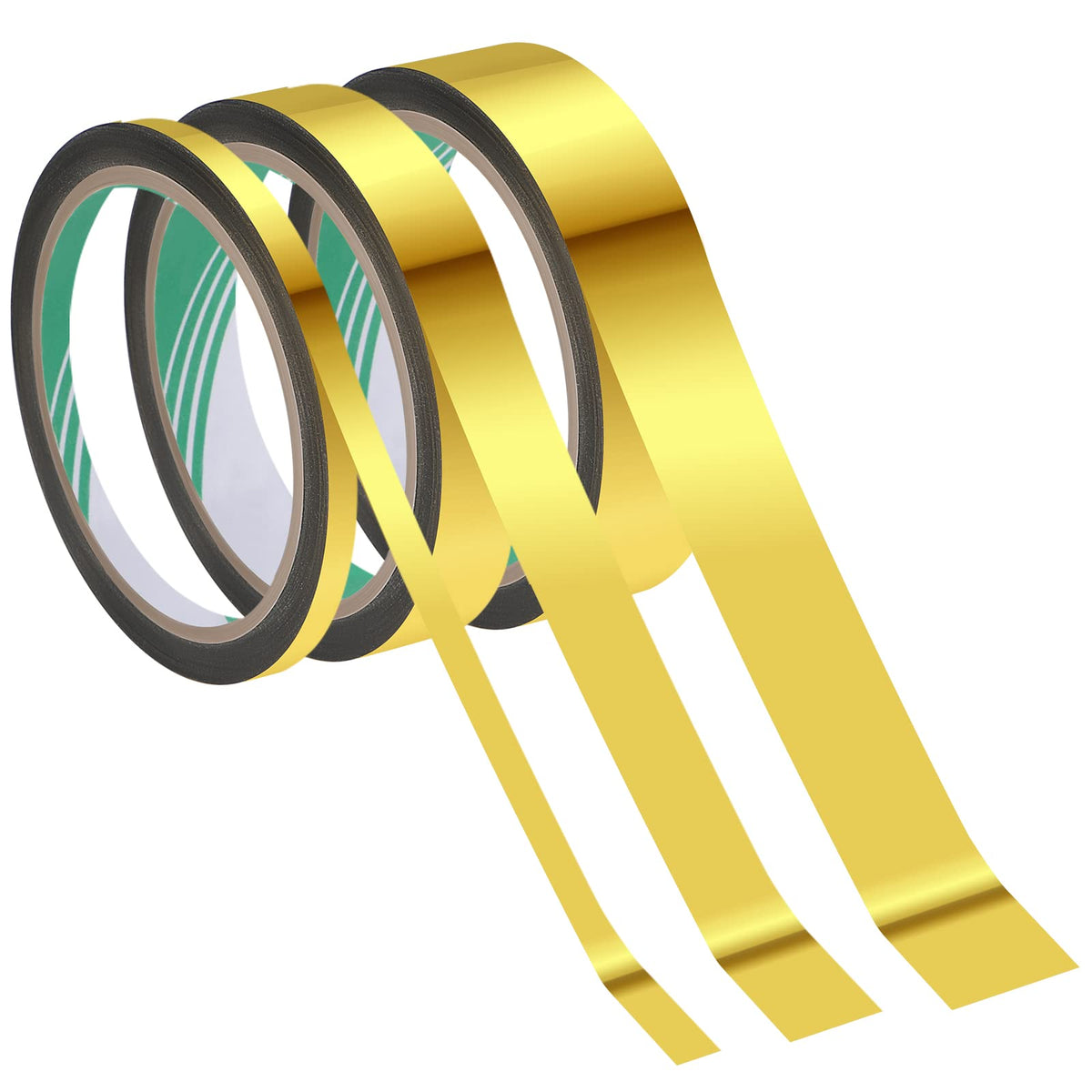 Zonon Laser Gold Washi Tape for Wall Decor Self Adhesive 5/15/25mm