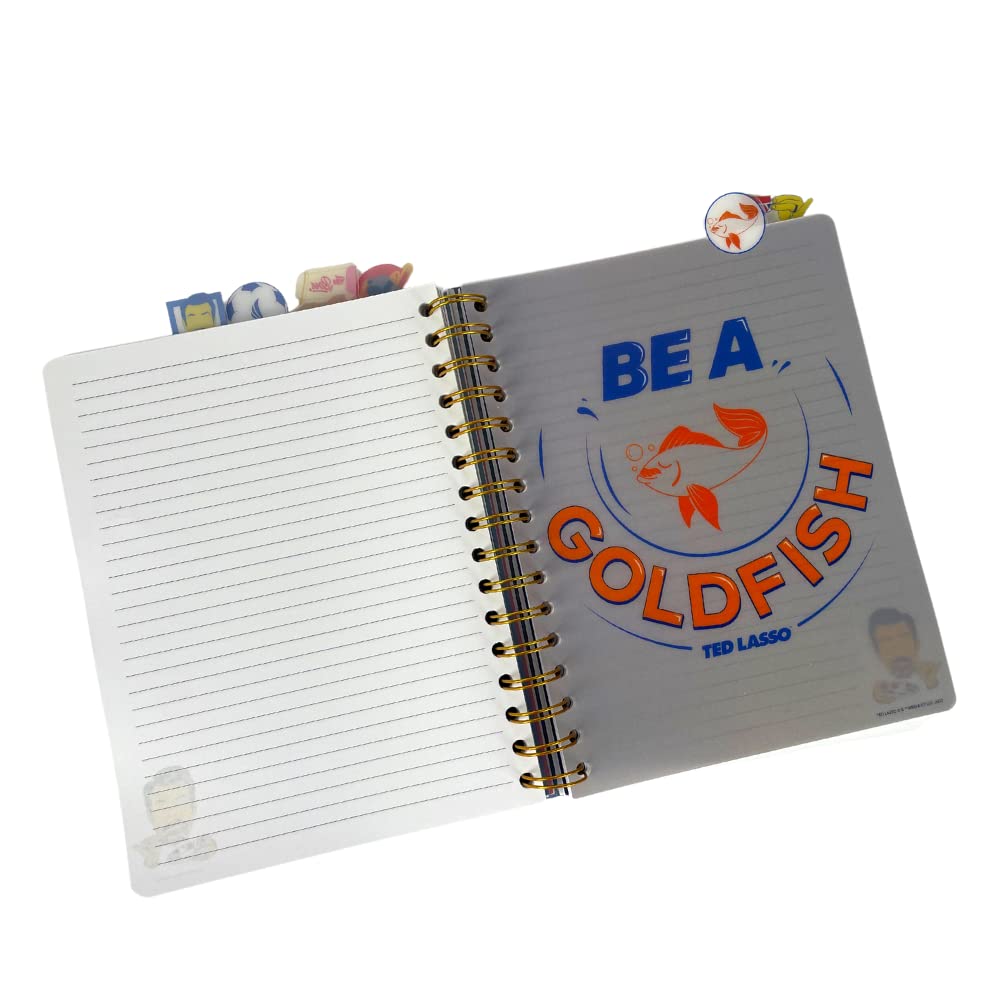 Ted Lasso Tab Journal Notebook, Spiral Bound, 144 Lined Pages, 8 x 7 inches