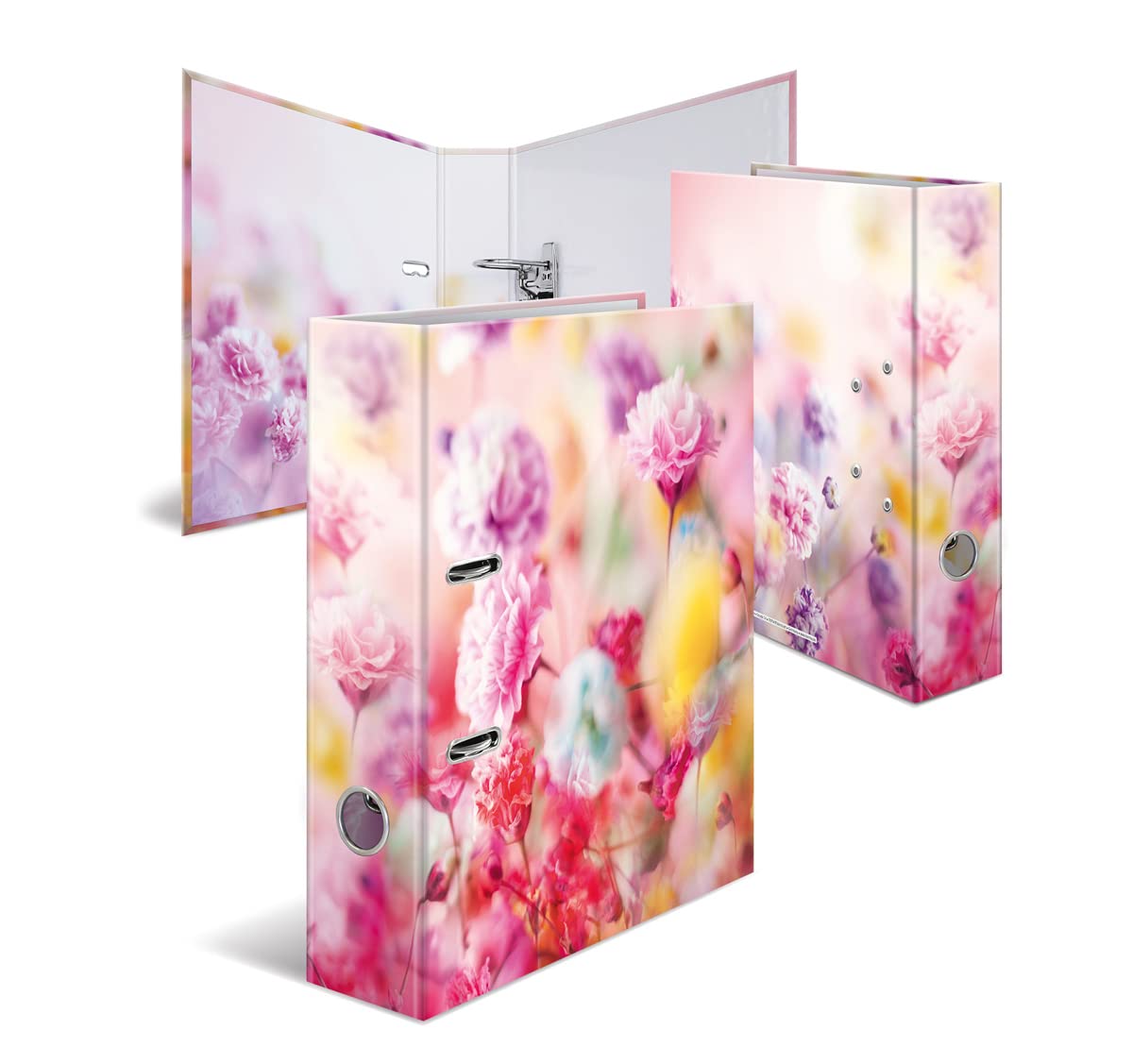 HERMA 19559 Folder A4 Flowers Spring Flowers 7 cm Wide Sturdy Cardboard Coloured Outer and Inner