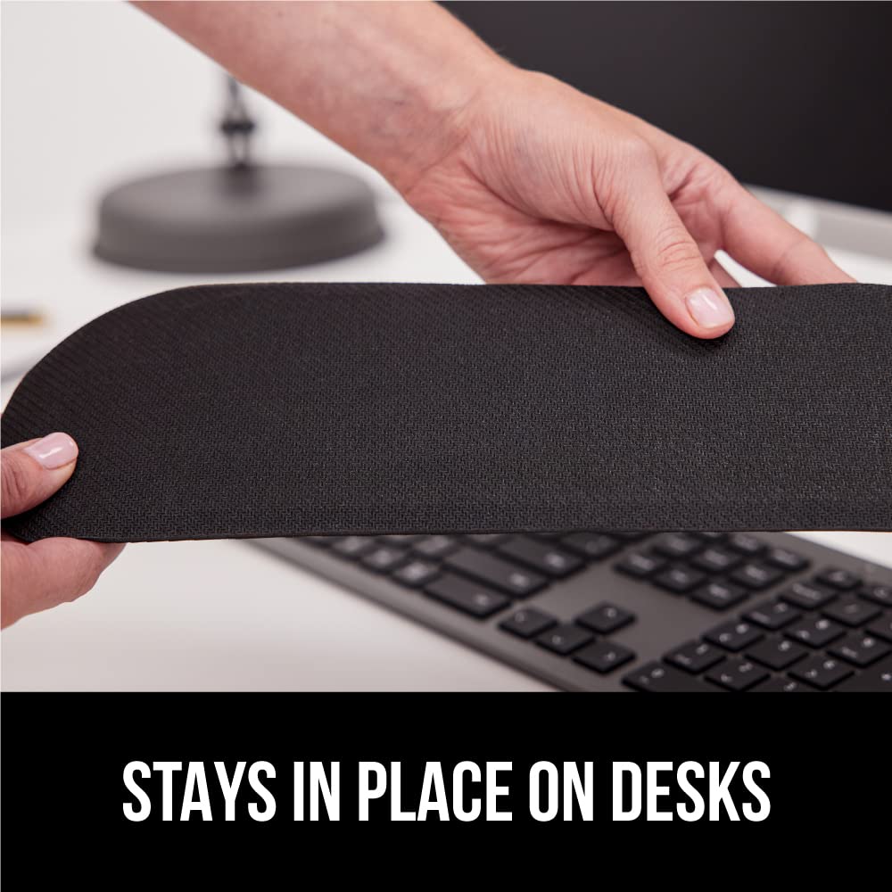 GORILLA GRIP Memory Foam Wrist Rest for Computer Keyboard, 2 Piece Navy