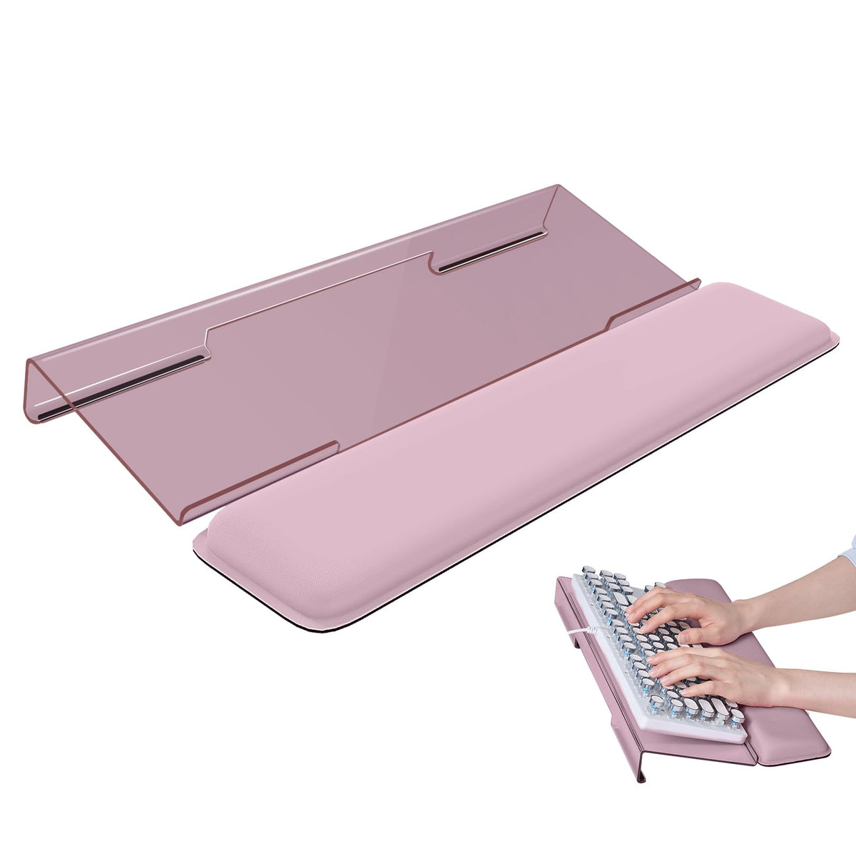 Laborio Computer Keyboard Wrist Rest, Keyboard Riser Stand for Desktop