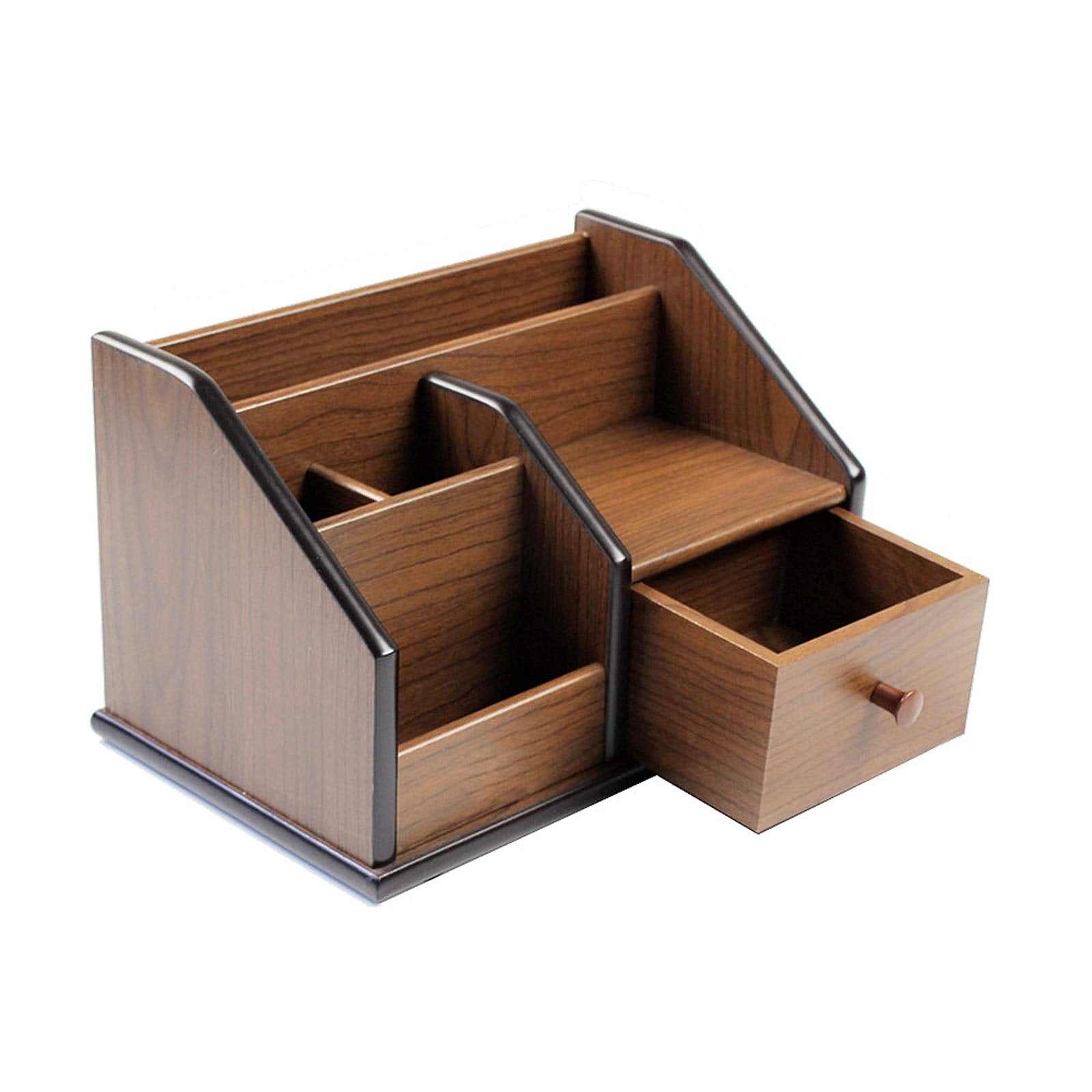 N Desk organizer wood with small drawer Office and Home organization like remote control holder