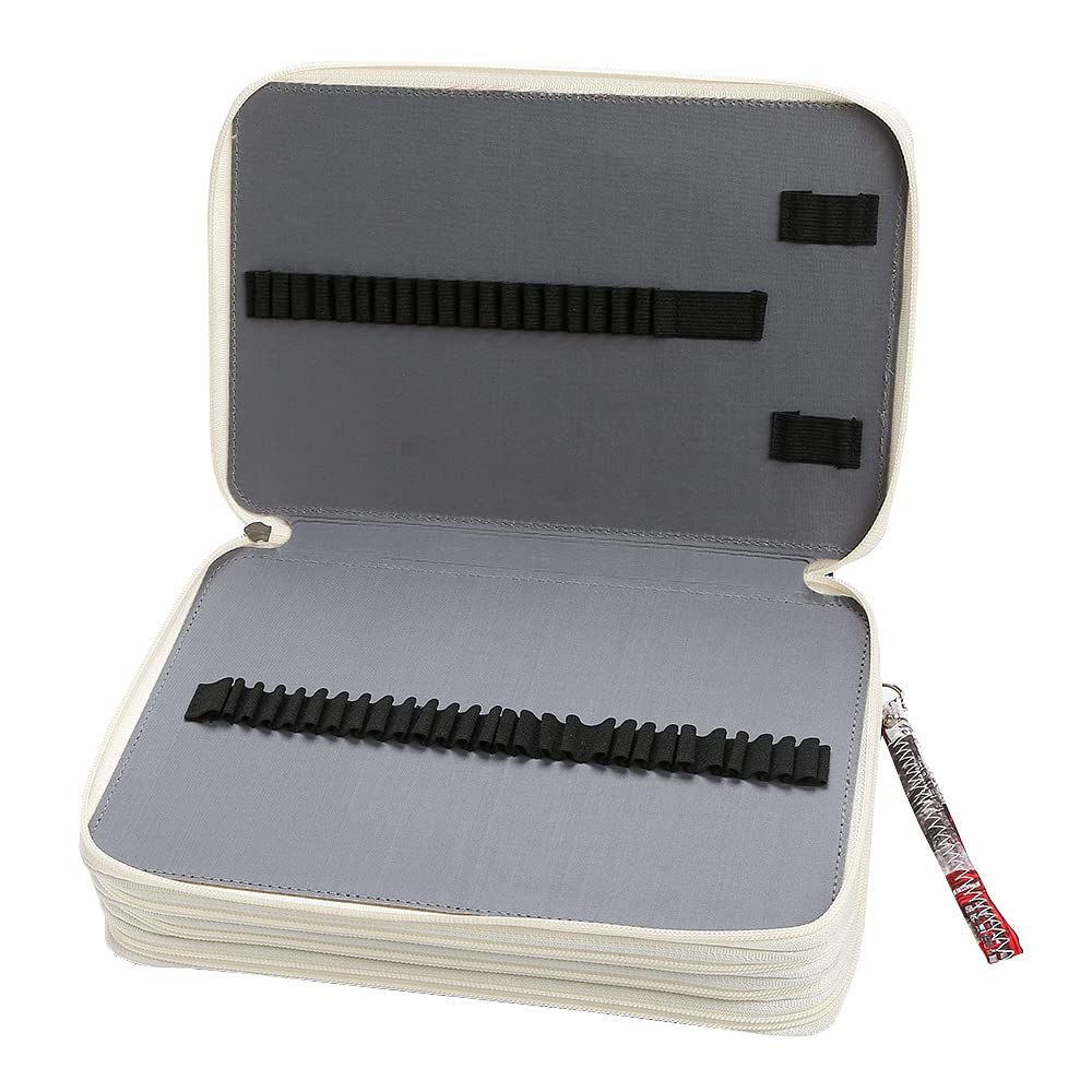 Lbxgap 216 Slots Pencil Case Organizer w/Removal Handle Strap