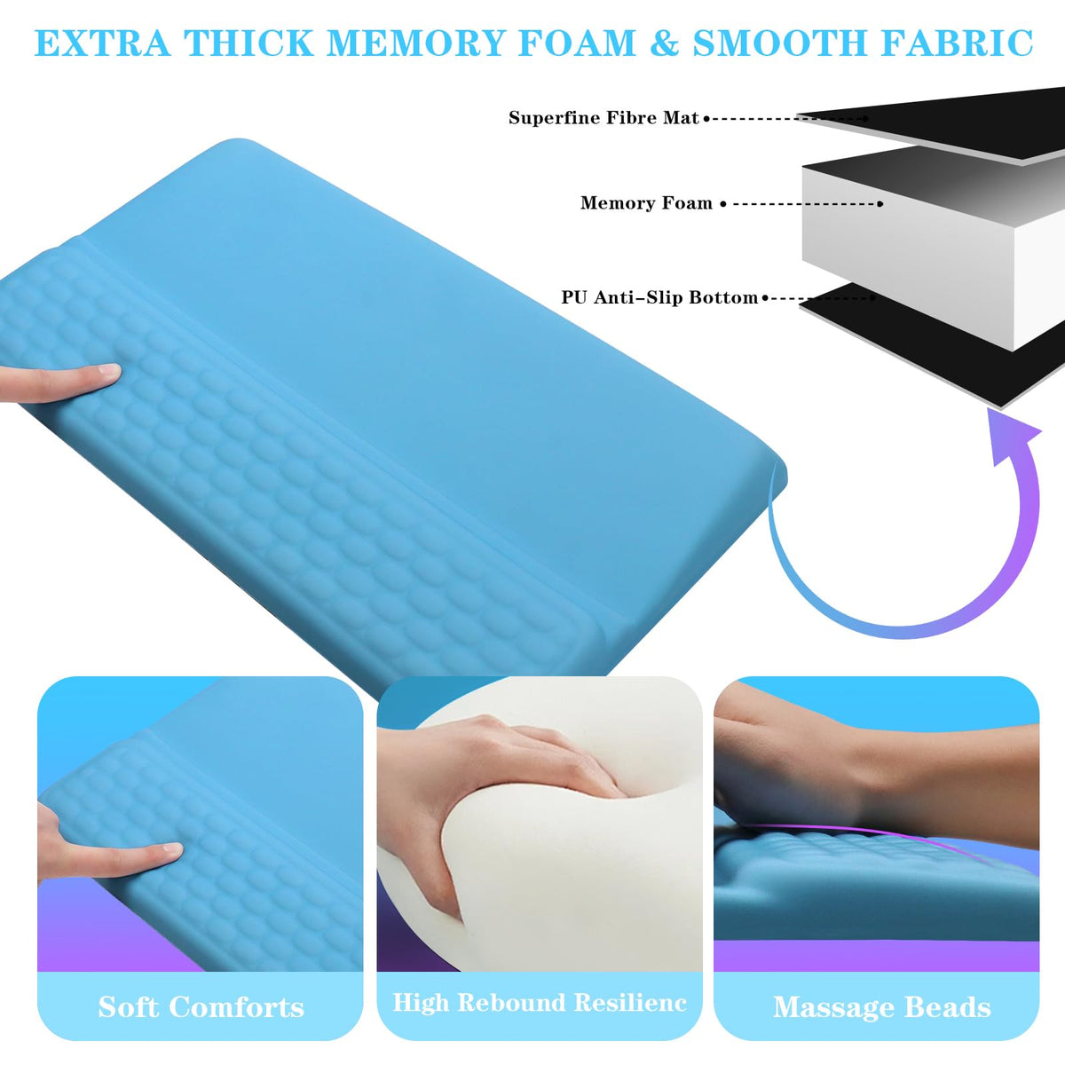 Computer Keyboard Stand with Wrist Rest, Ergonomic Tilted Keyboard Holder - Keyboard Riser with