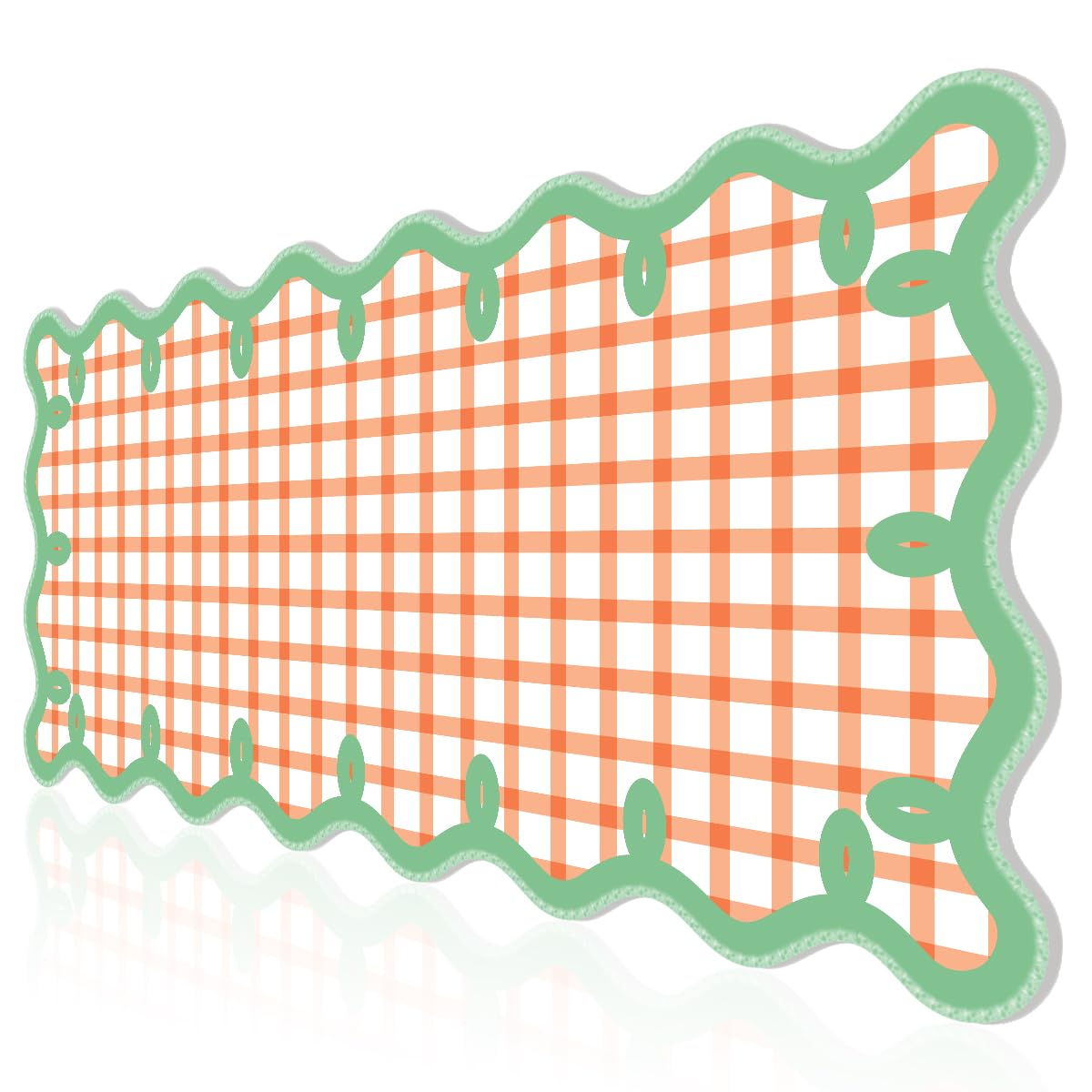 ARTSO Orange Green Desk Mats, XXL Large Checkered Mouse Pad, Computer Desk Matt for Desktop