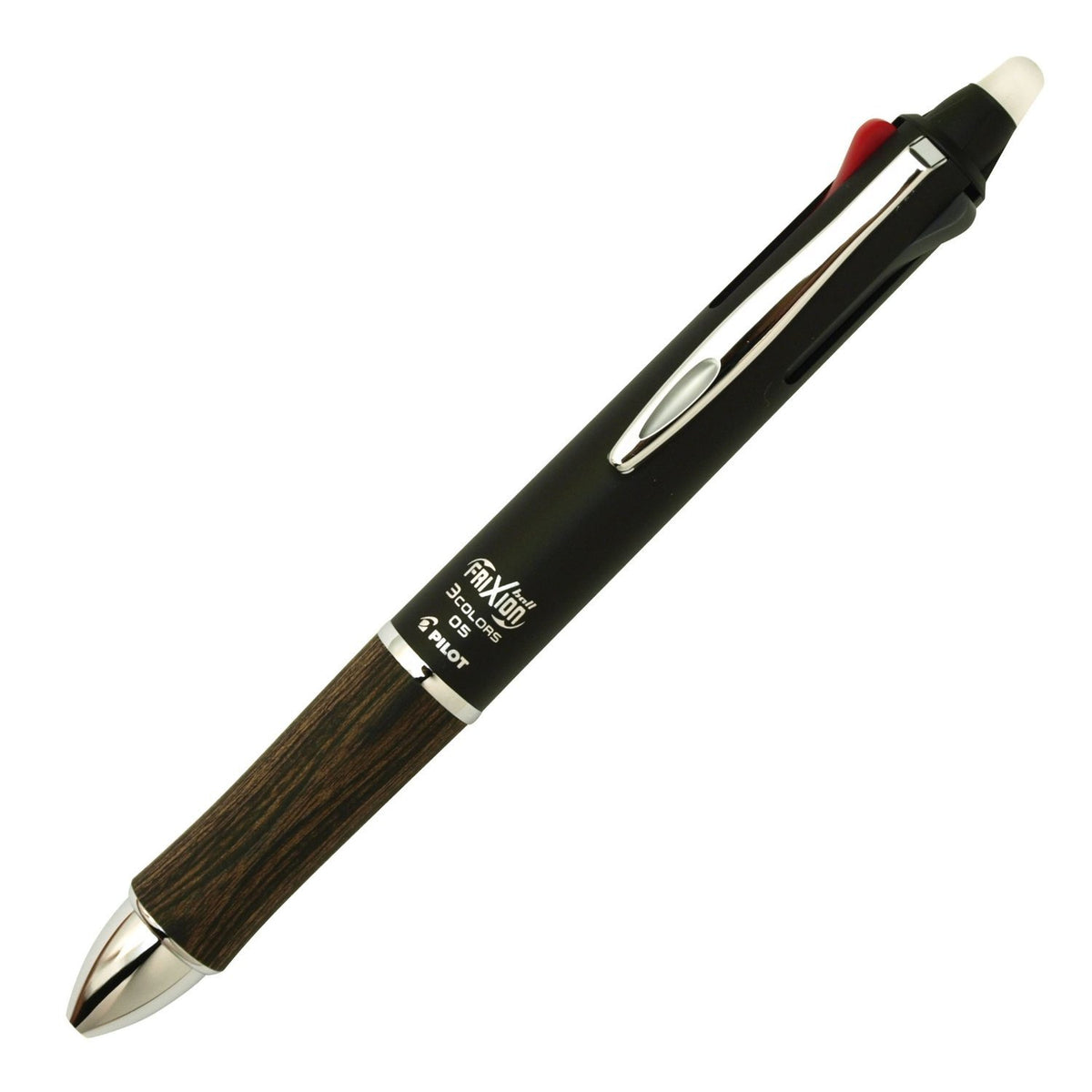 Pilot PILOT Erasable Tri-Color Ballpoint Pen, Frixion Ball 3, Wood, 0.5, Dark Brown, LKFB-2SEF-DBN