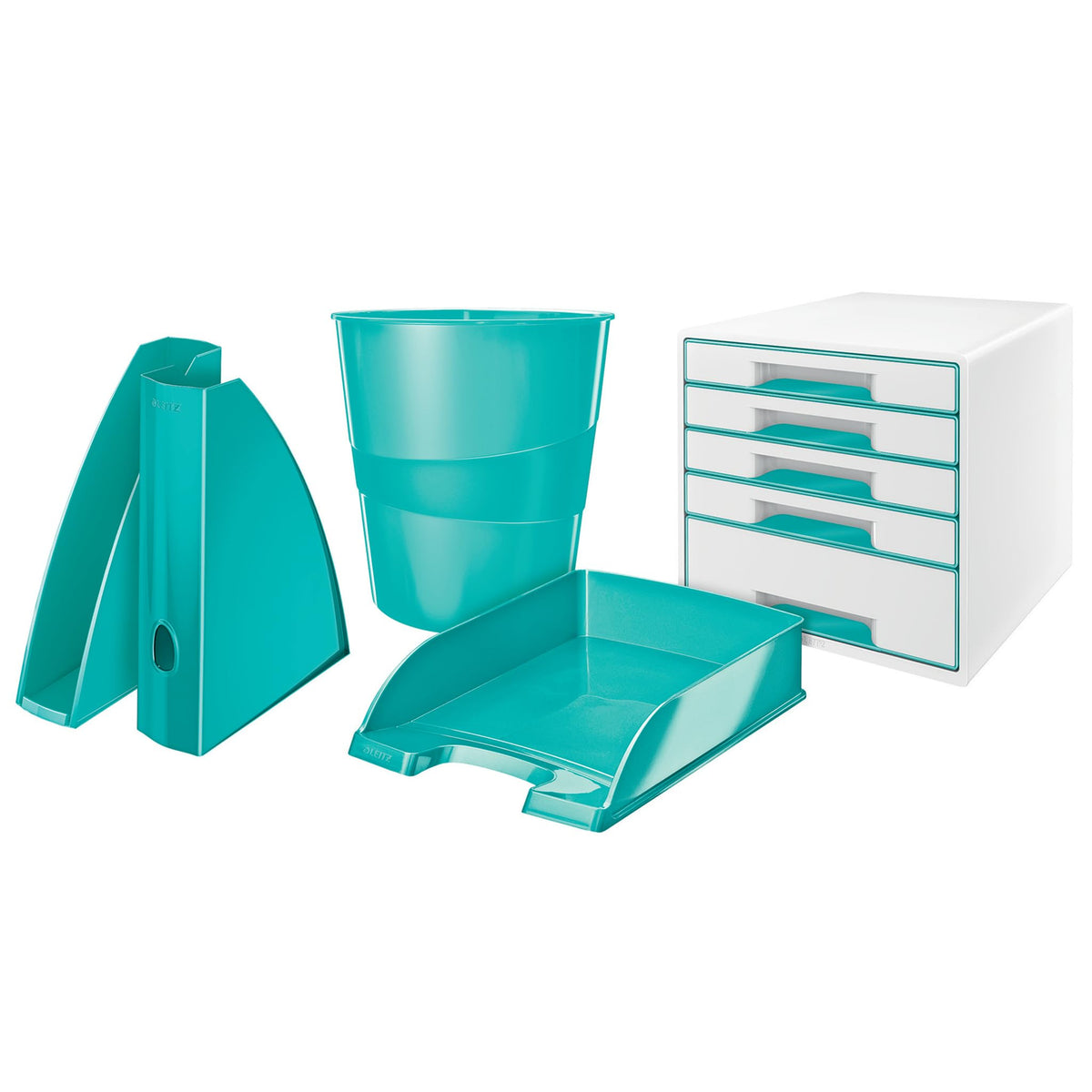 Leitz A4 Letter Tray, Ice Blue, Wow Range, 52263051