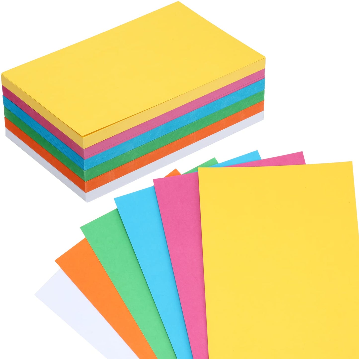 300 Pcs Blank Index Cards Thick Card Stock, 5 x 8 Inch, Vivid Colors