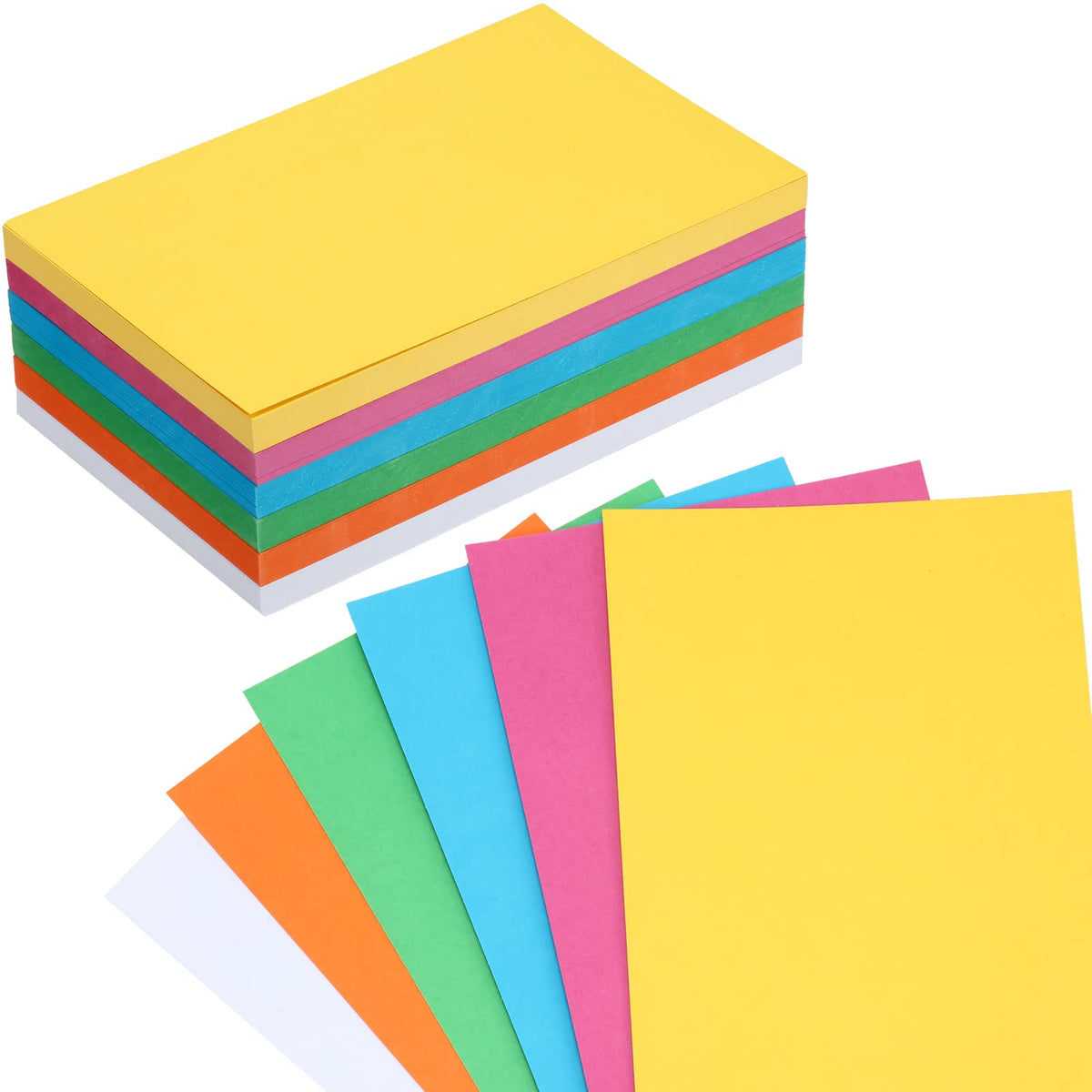 300 Pcs Blank Index Cards Thick Card Stock, 5 x 8 Inch, Vivid Colors