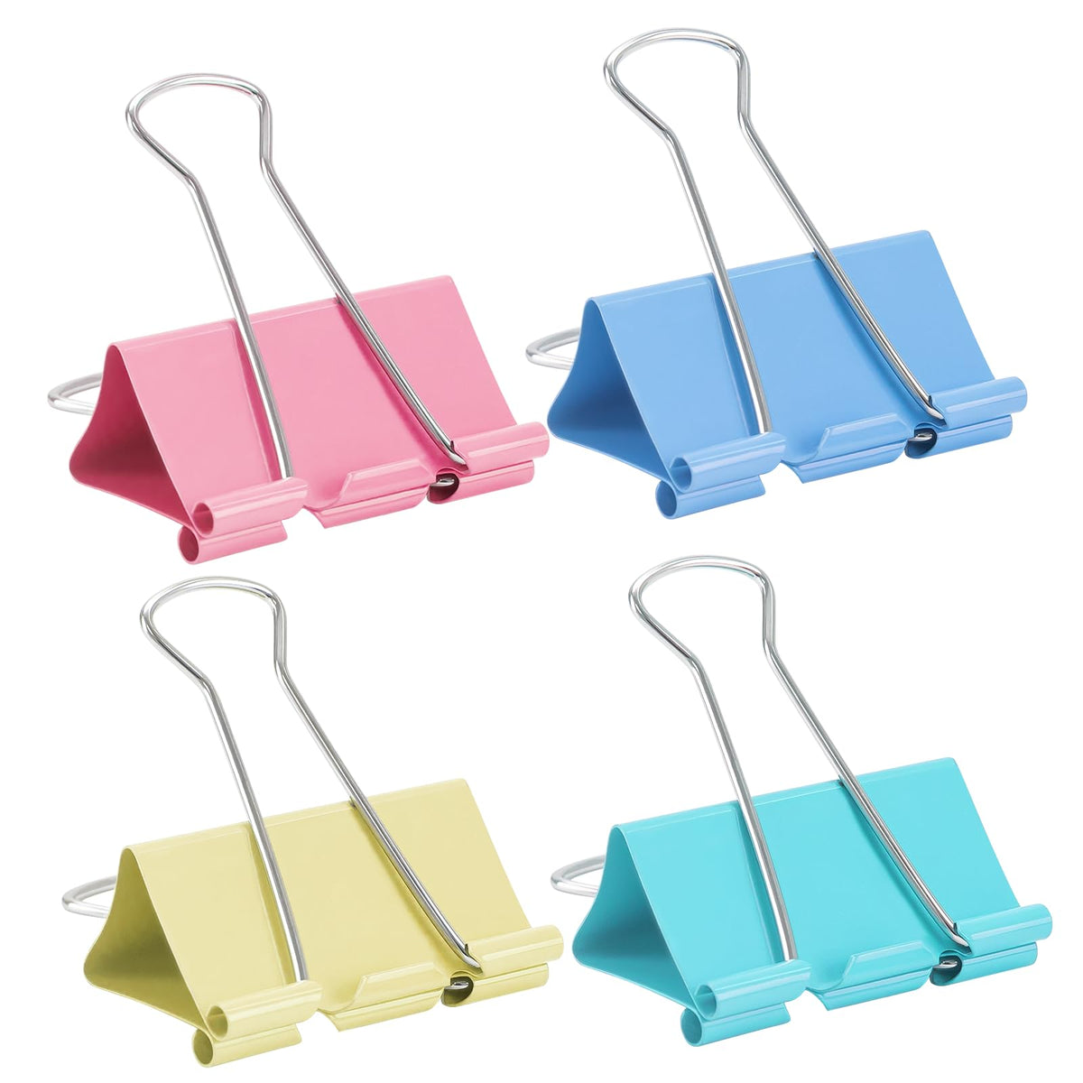 OWLKELA 12 Pack Binder Clips, 2 Inch, Assorted Colors