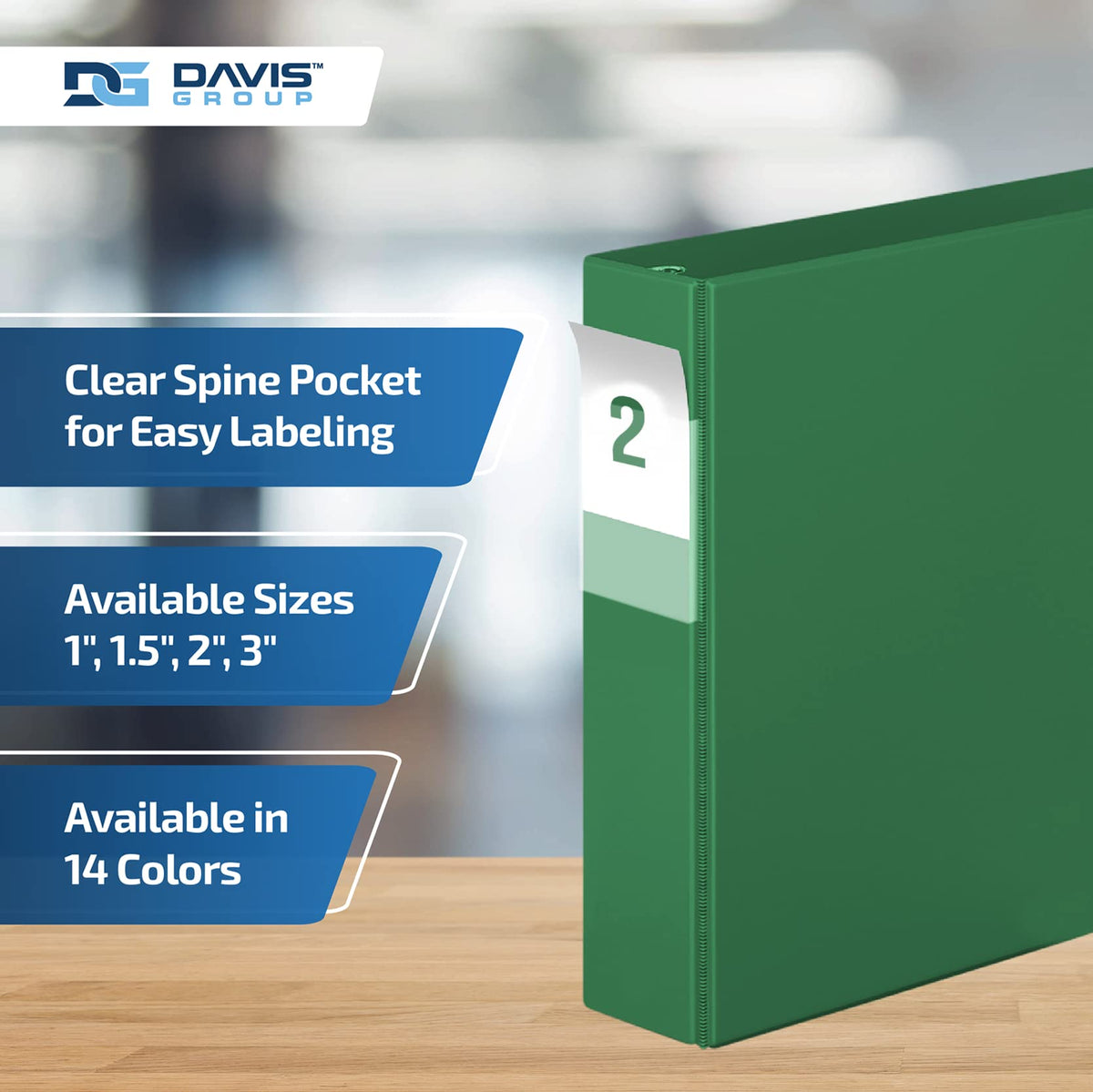 Premium Economy 6-Pack 3-Ring Binders for School or Office, D-Ring Binders, 2 Inch, Green