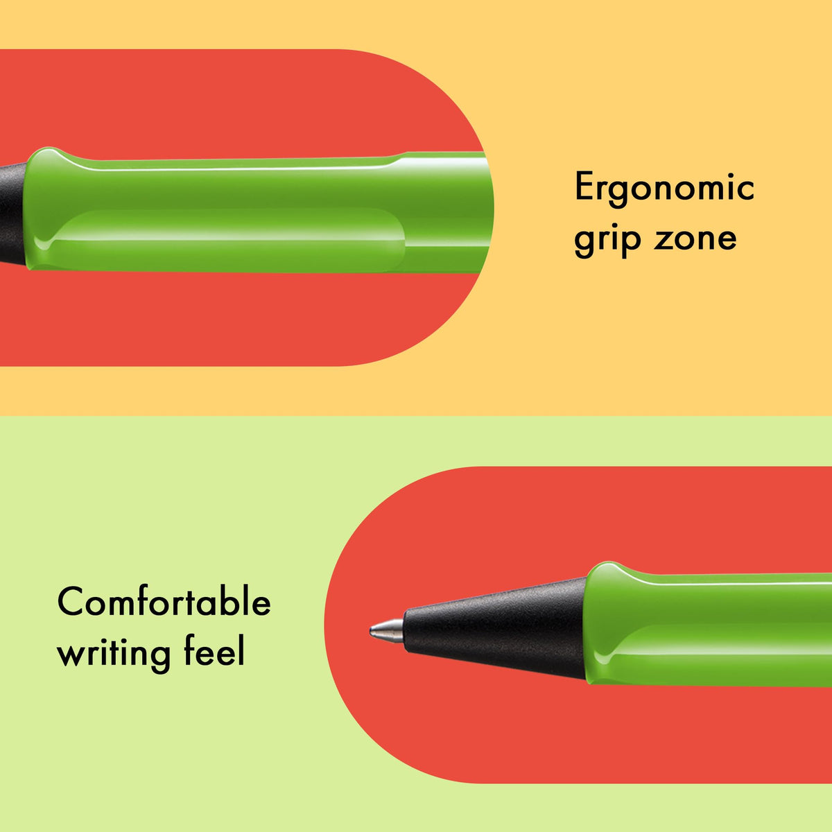 Lamy safari green - Ballpoint Pen with ergonomic grip & line width M - for pleasant long writing