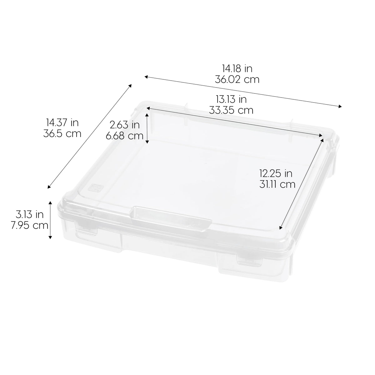 IRIS USA Scrapbook Case |Made in USA| Fits 12"x12" - Thick (6-Pack) - Clear