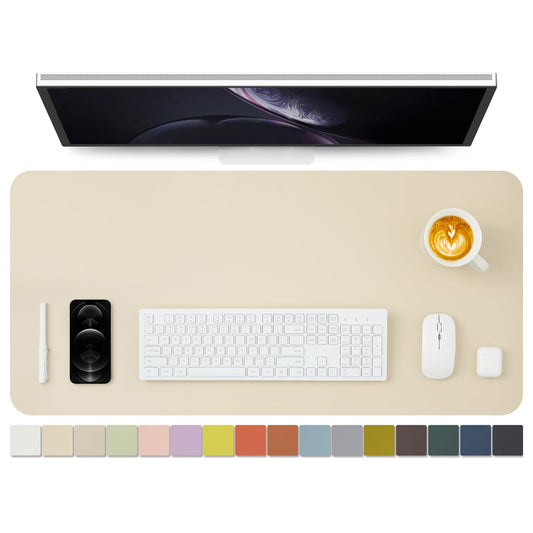 Leather Desk Mat - Non-Slip PU Desk Pad for Office and Home - Desk Organization and Accessories