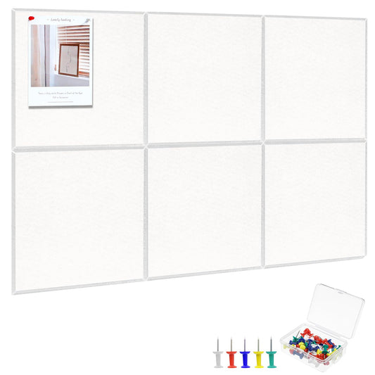 Large Cork Board 36" x 24", 6 Pack Felt Bulletin Board, Pin Boards |