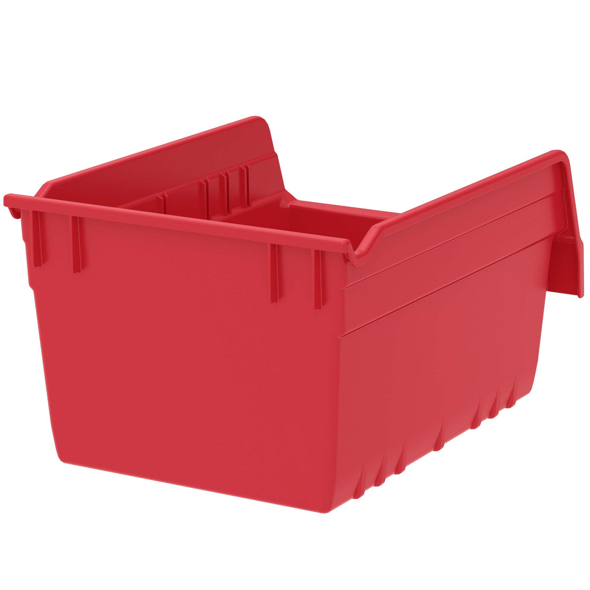Akro-Mils 30080 Plastic Nesting ShelfMax Storage Bin Box, 12x8x6-Inch, Red (8-Pack)