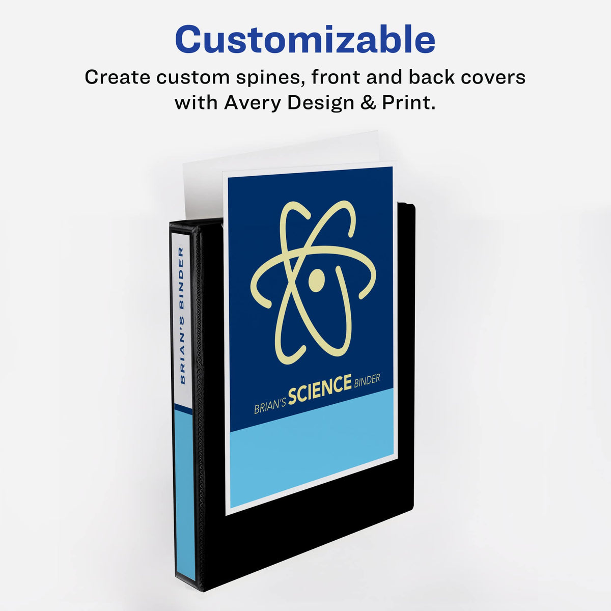 Avery Durable View 3 Ring Binder, 3" EZD Rings, 1 White Binder