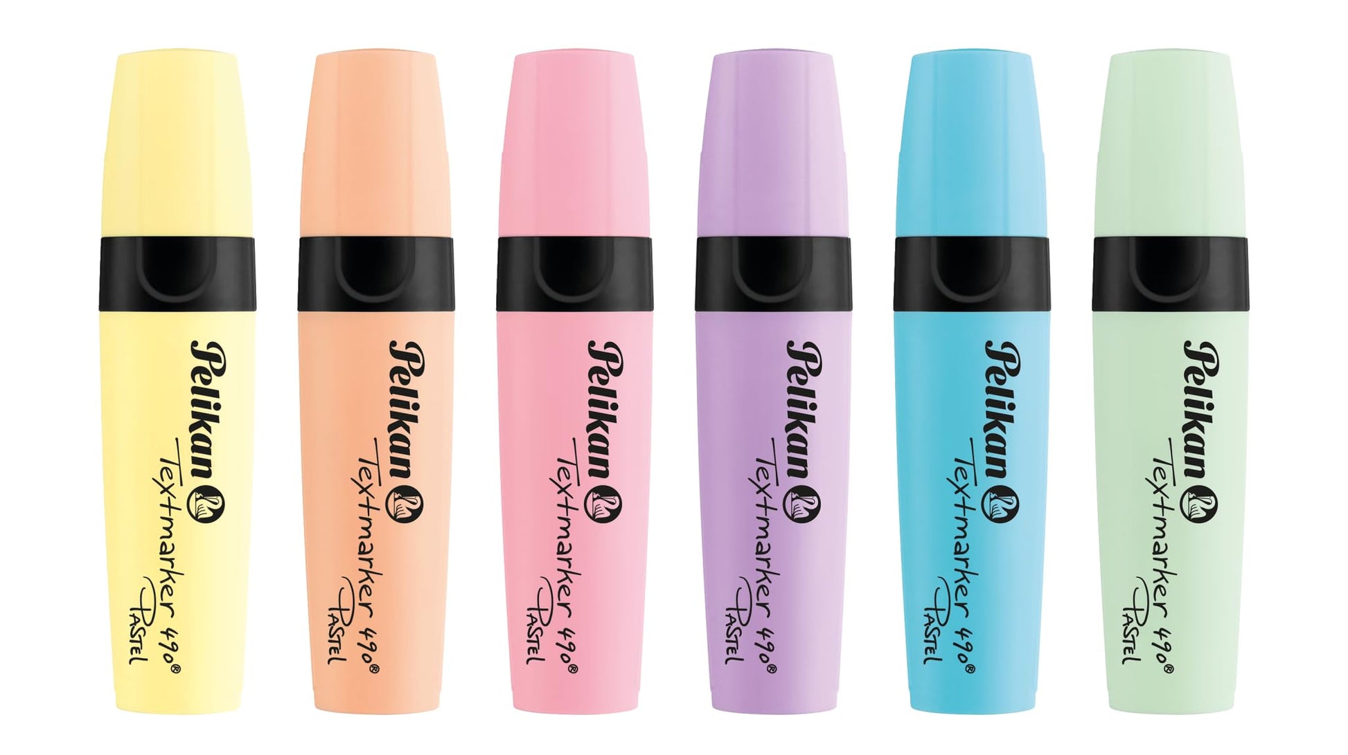 Pelikan Highlighters 490, Assorted Pastel Colours, 6 Pack