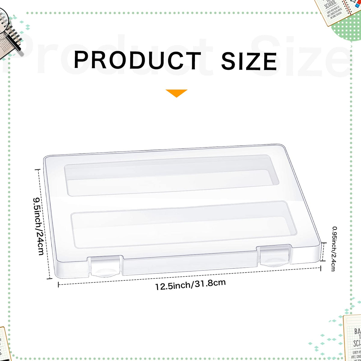 Outus 6 Pieces A4 Plastic File Box, Paper Photo Clear Storage Case