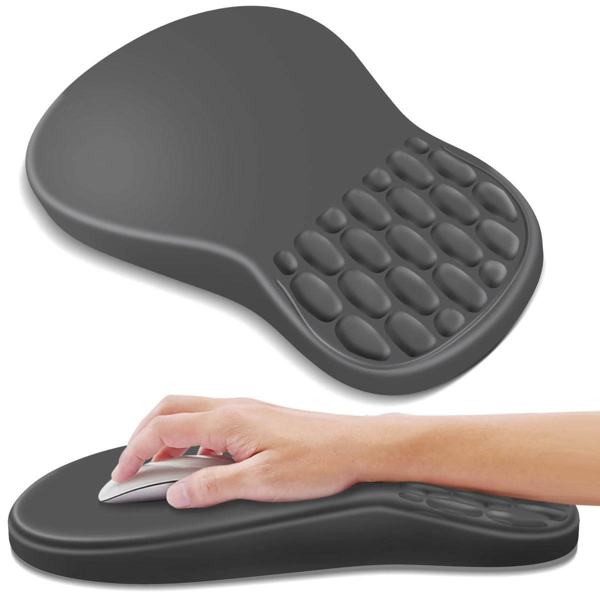 YIWEI Ergonomic Mouse Pad with Wrist Rest for Carpal Tunnel Pain Relief