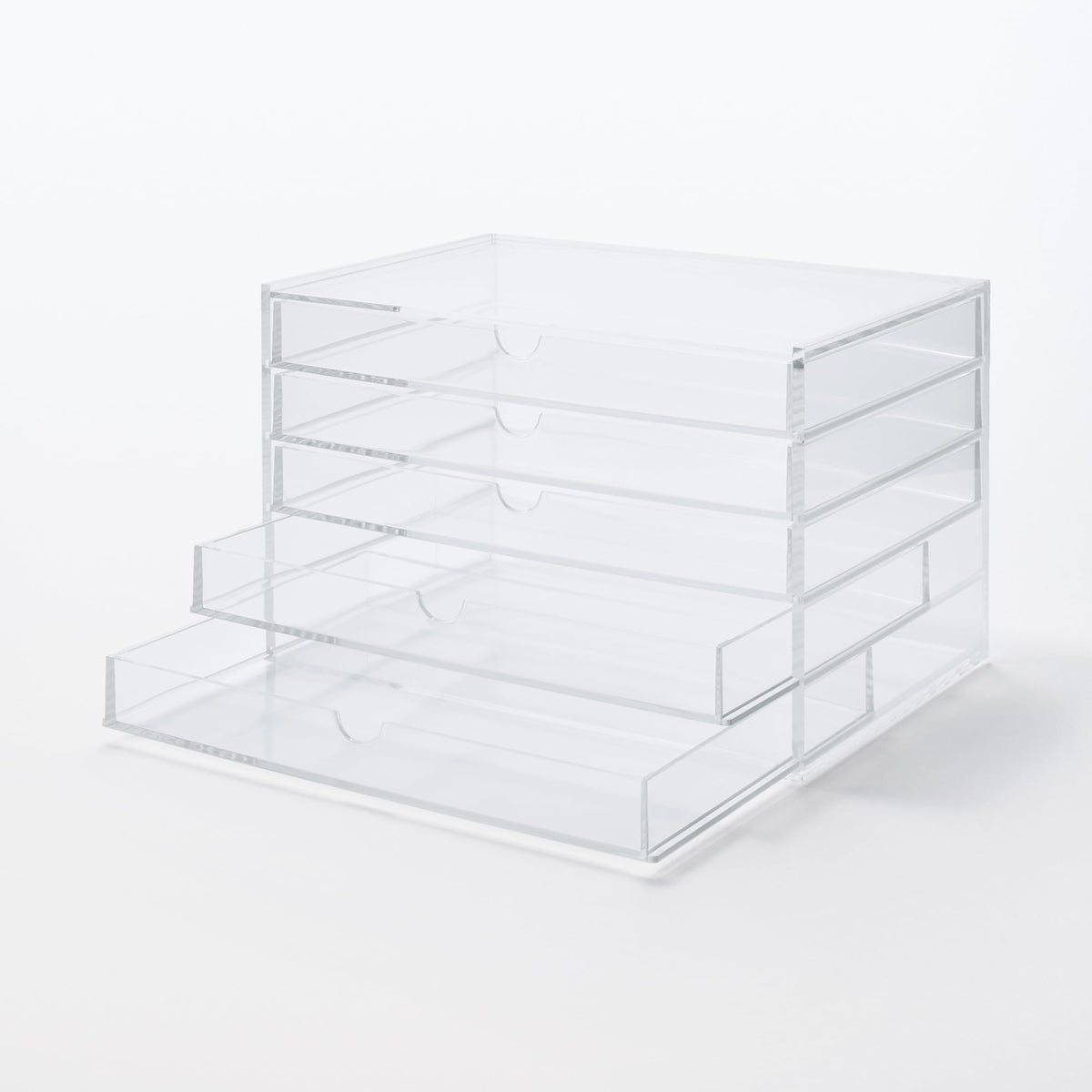 Muji Acrylic 5-Drawer Storage Case, Large, 25.5 cm Width x 17 cm Depth x 16 cm Height