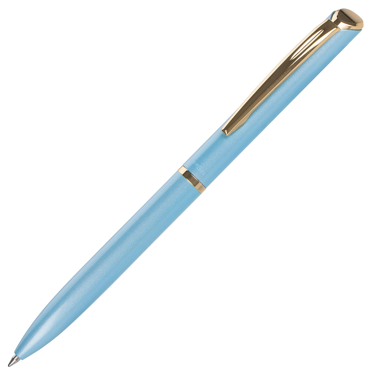 Pentel EnerGel Style Gel Pen with Gift Box, Pastel Blue Barrel, Black Ink, (0.7mm) Medium Line