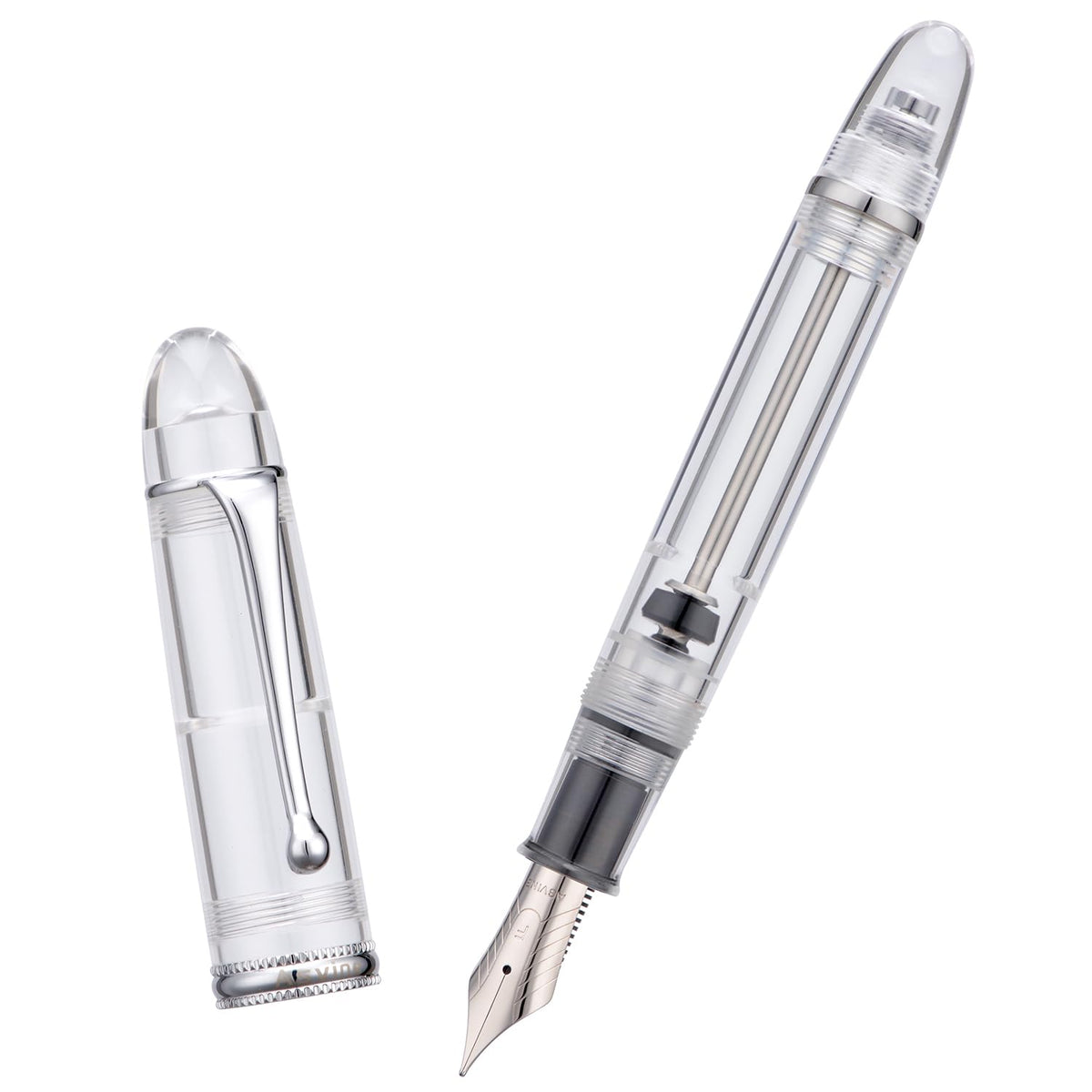 Asvine V800 Fountain Pen - Vacuum Filling System with Large Ink Capacity - Smooth Number 8 Medium