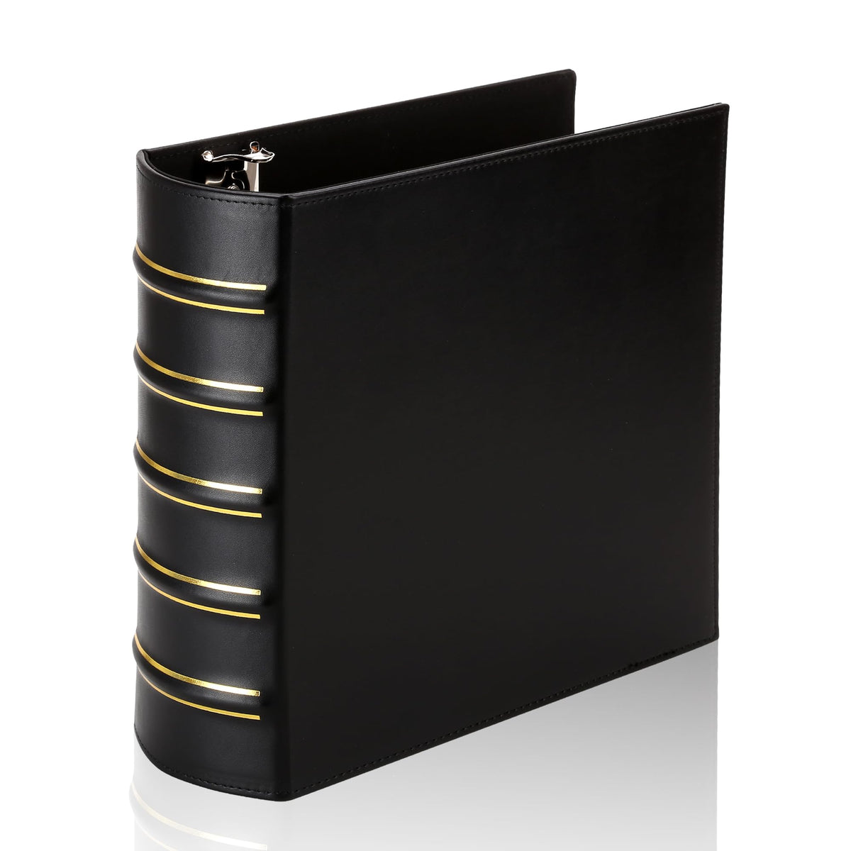 LETVPVOW Vintage Hardback 3 Ring Binder 3 Inch, Professional Leather Binder 3 Ring, D Ring Binders
